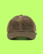 FILSON DARK OLIVE CLASSIC WAXED COTTON LOGO BASEBALL CAP
