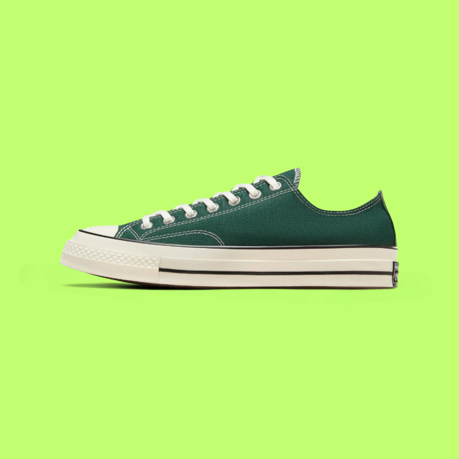 CONVERSE CHUCK 70 UNISEX GREEN CANVAS RETRO HIGH-TOP SNEAKERS