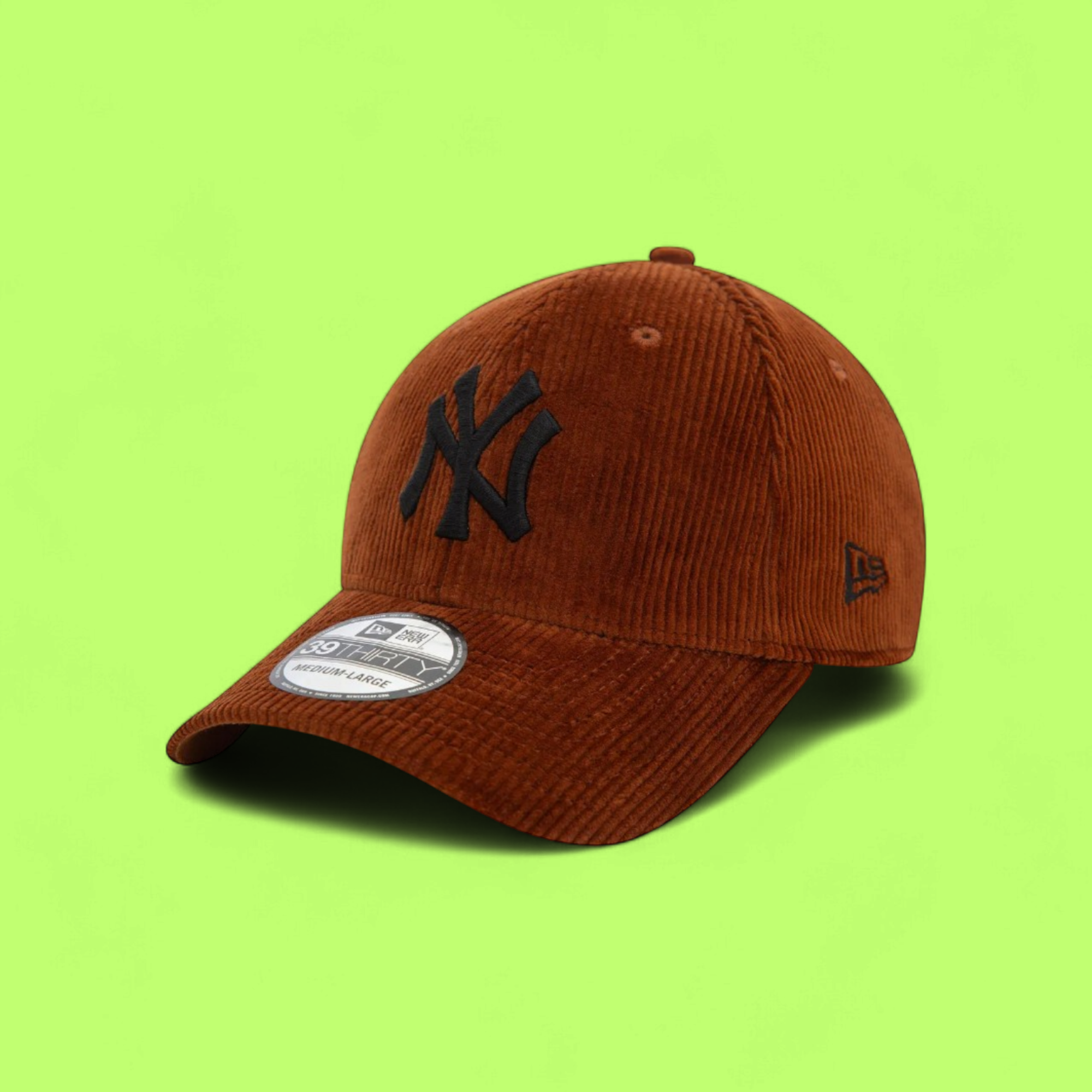 NEW YORK YANKEES BROWN CORDUROY CAP WITH BLACK NY LOGO