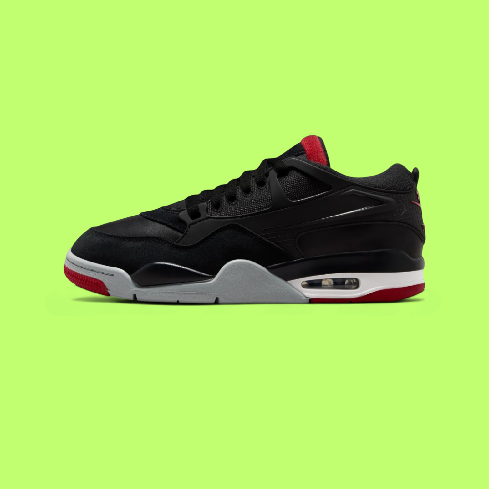 NIKE JORDAN AIR 4 RM MEN'S BLACK LEATHER RETRO BASKETBALL SNEAKERS