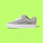 VANS KNU SKOOL MEN'S GREY SUEDE AND CANVAS LOW-TOP SNEAKERS