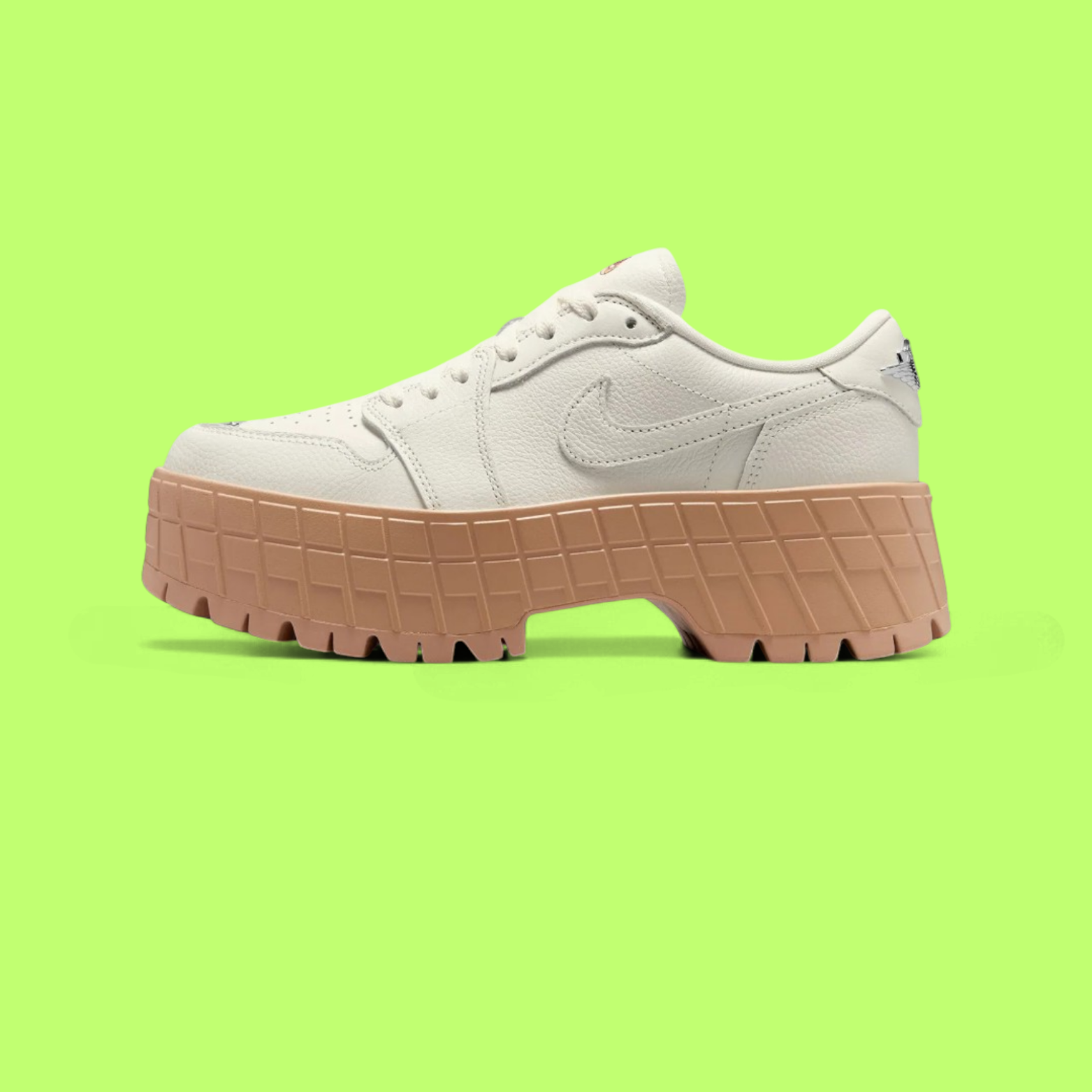 NIKE AIR JORDAN 1 LOW PLATFORM WHITE GUM SOLE CHUNKY STYLE