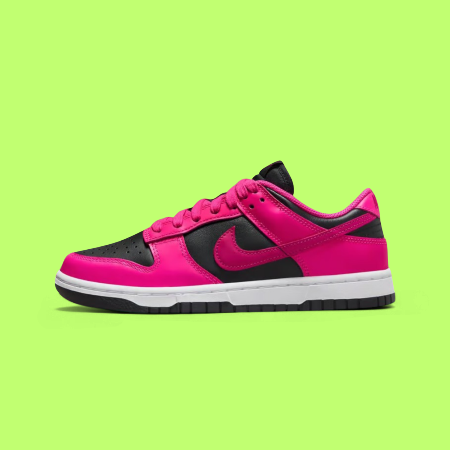 NIKE DUNK LOW FIERCE PINK BLACK BOLD CONTRAST STREET DROP