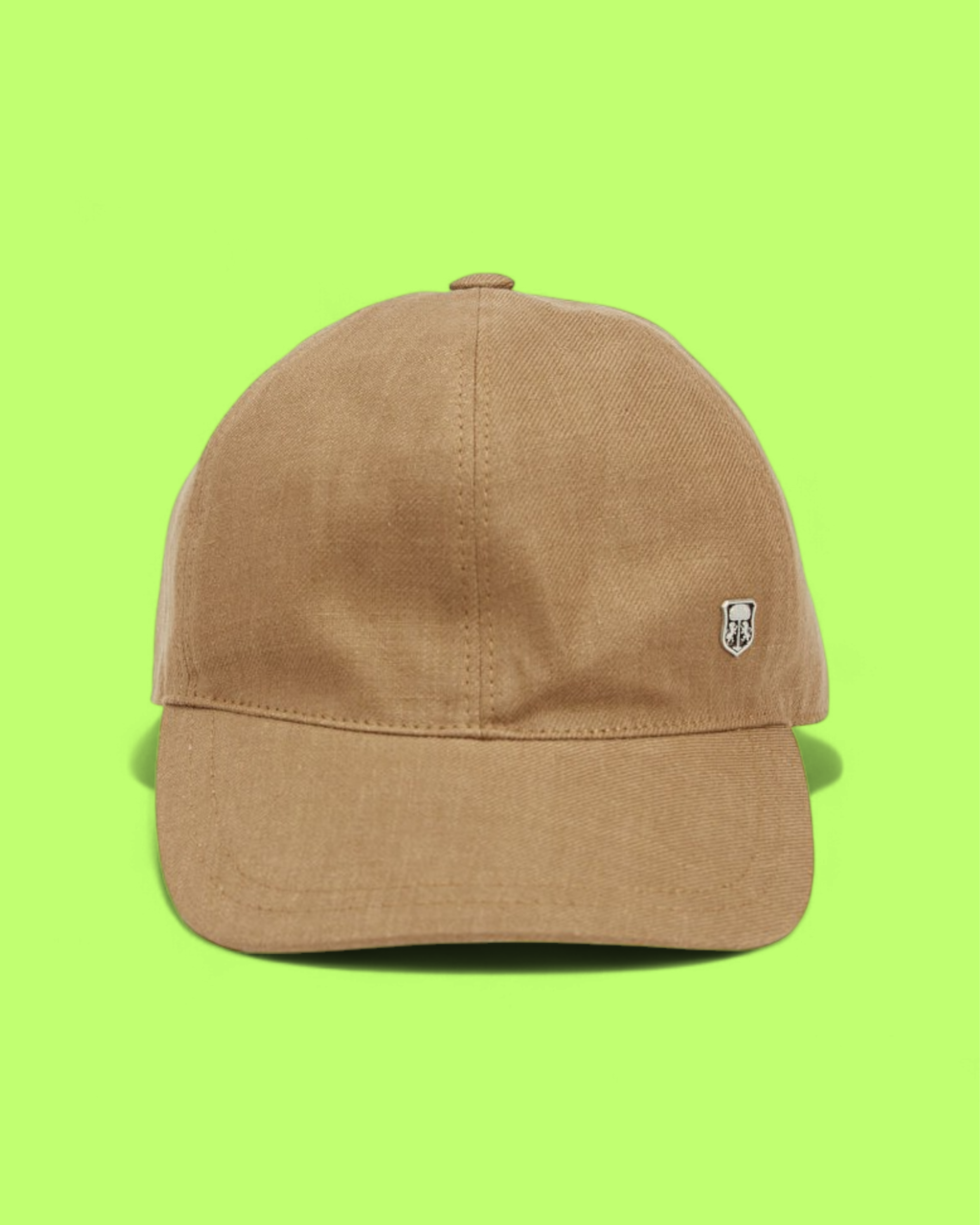 CLASSIC CAMEL BROWN BASEBALL CAP WITH MINIMAL METAL DETAIL