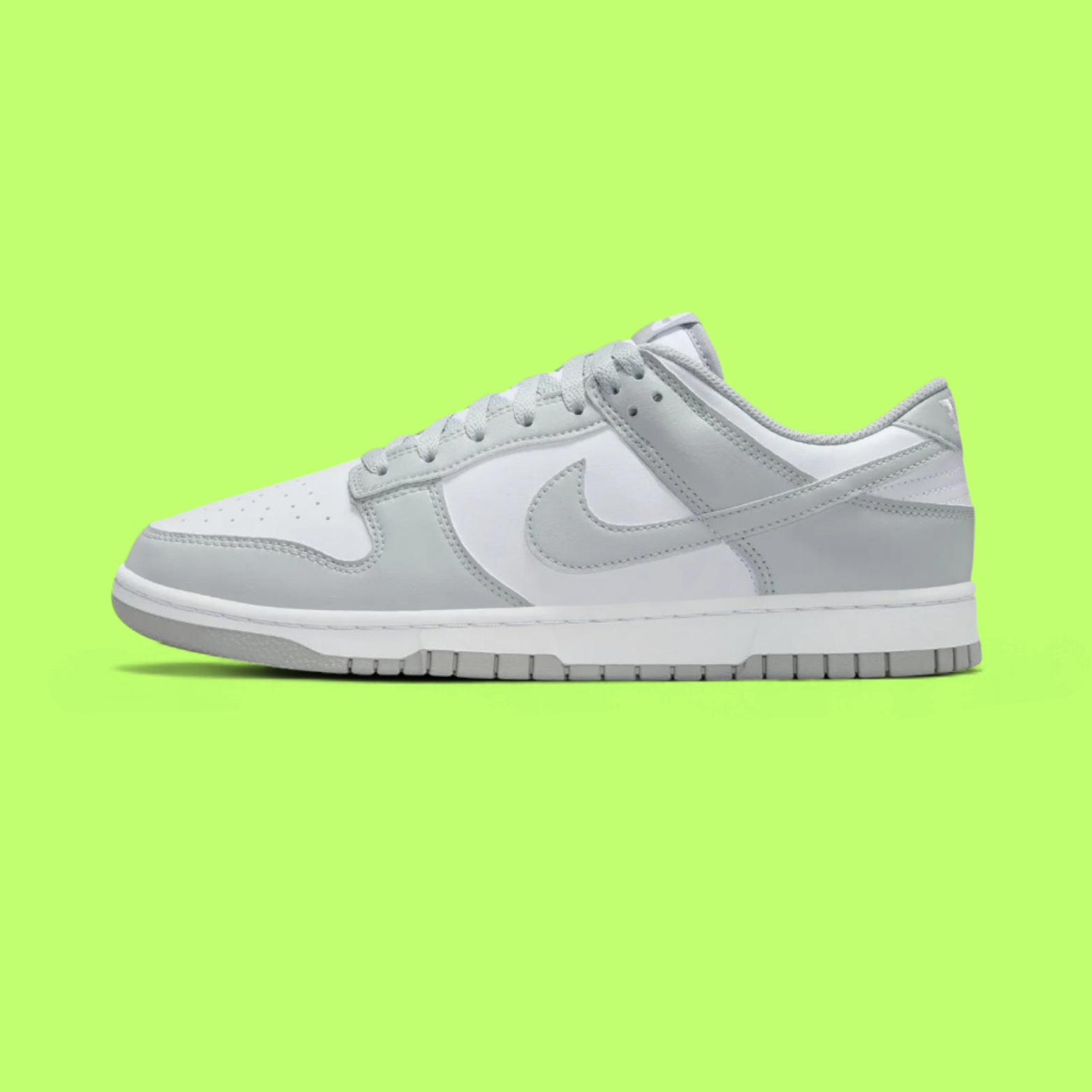 NIKE DUNK LOW RETRO WHITE GREY MEN'S CASUAL SNEAKERS WZRT