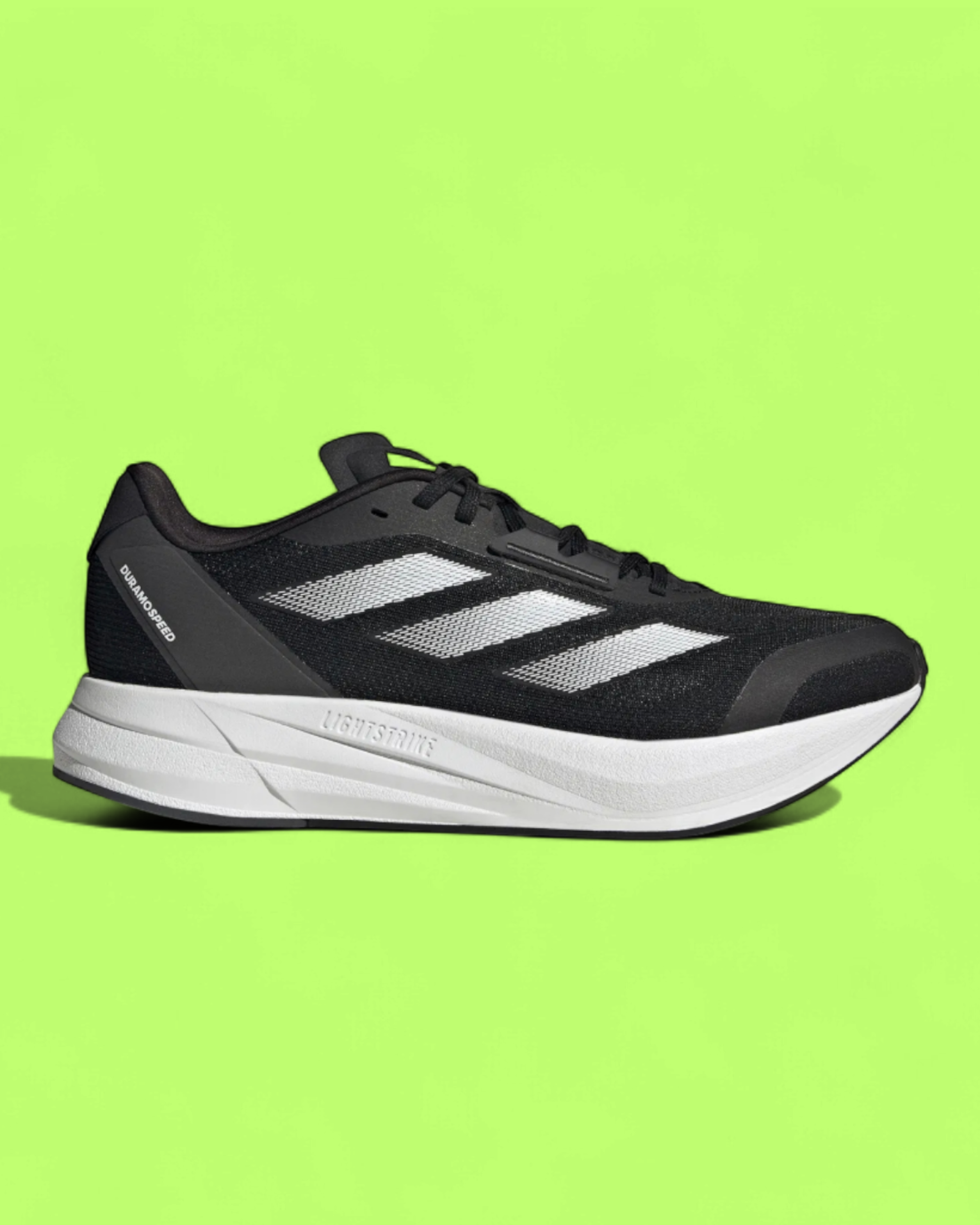 ADIDAS DURAMO SPEED BLACK WHITE LIGHTSTRIKE RUNNING ICON CWCD