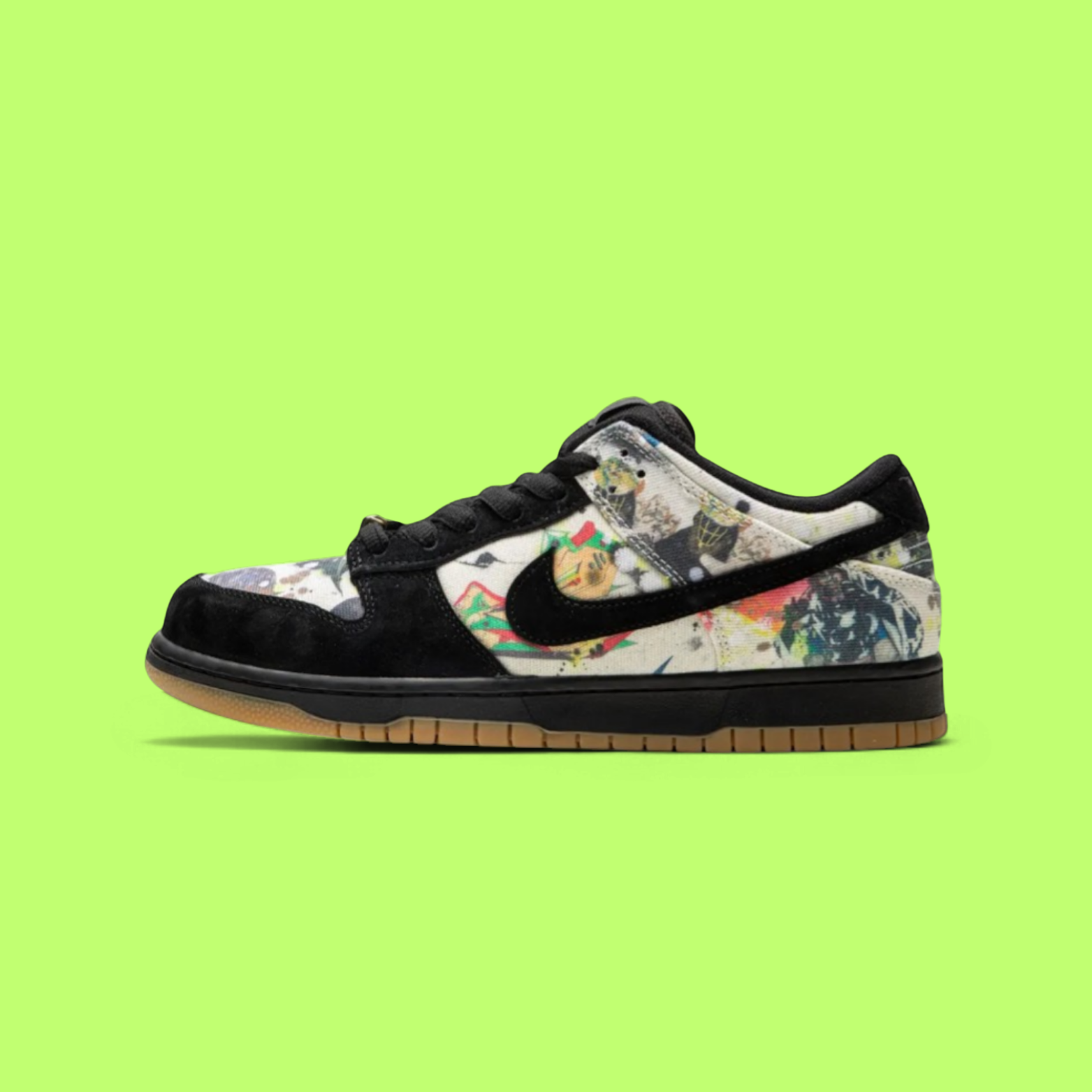 NIKE SB DUNK LOW SUPREME RAMMELLZEE ART COLLAB LIMITED DROP