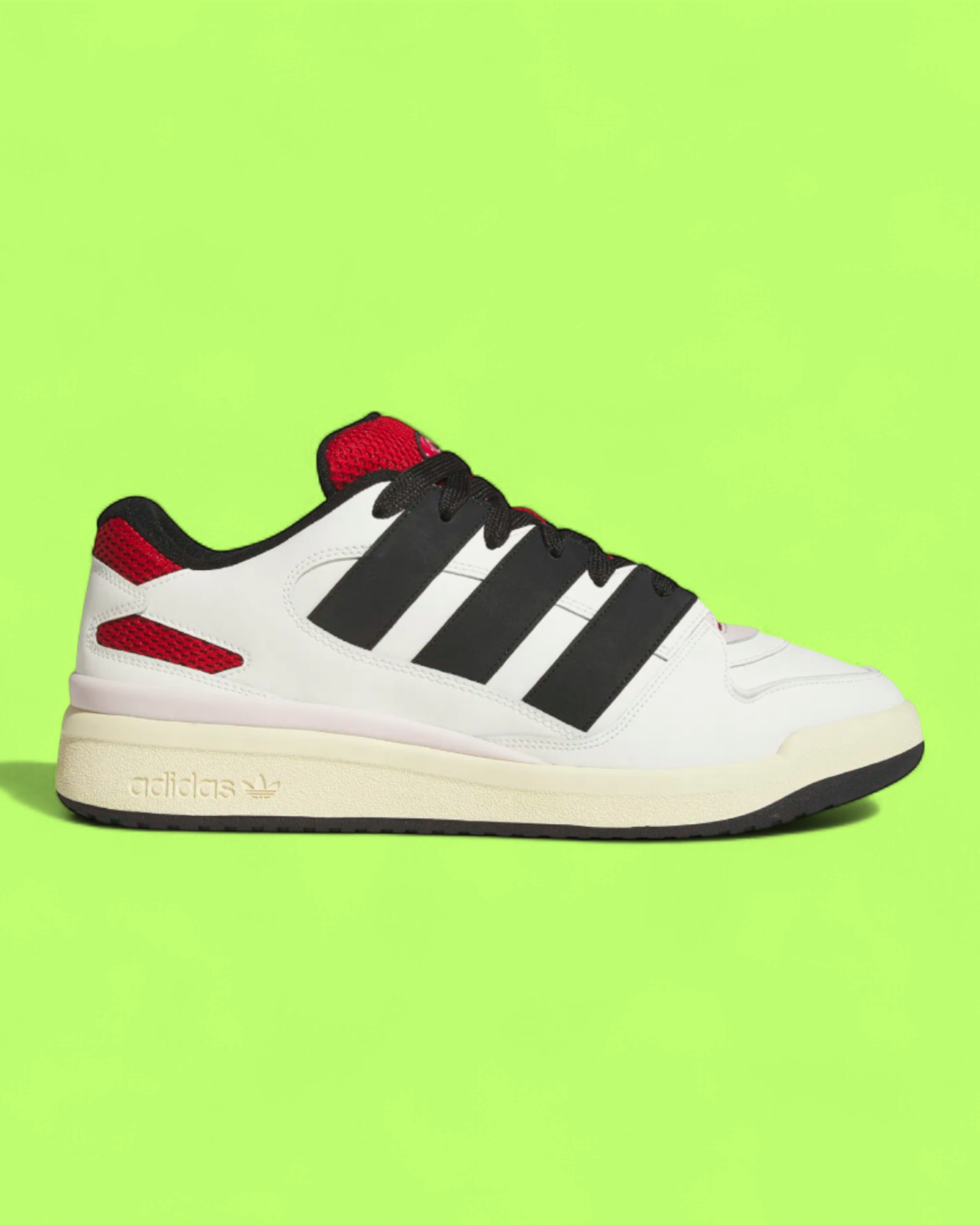 ADIDAS FORUM LOW WHITE BLACK RED RETRO BASKETBALL SNEAKERS