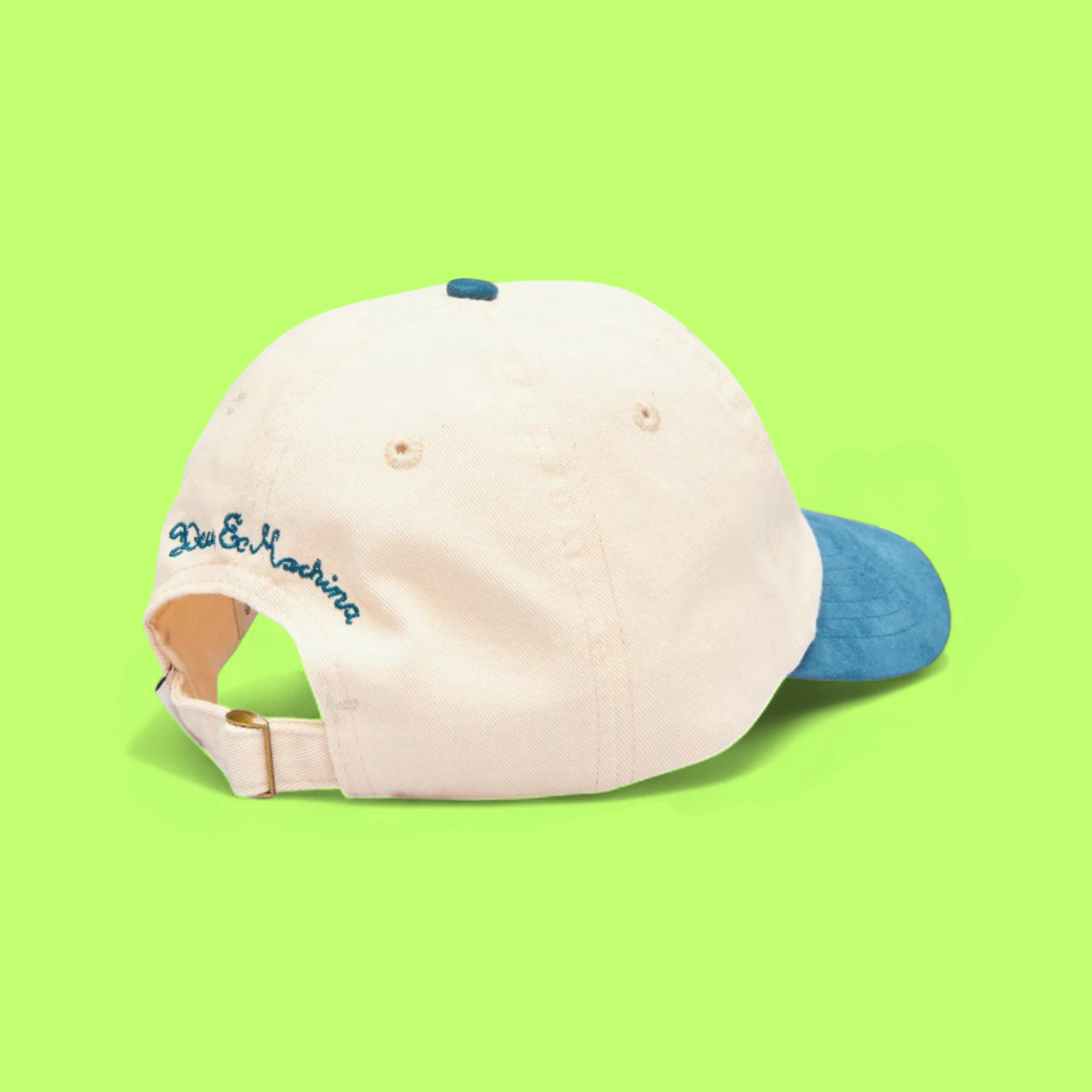 DEUS CUSTOM BLUE PATCH CREAM AND BLUE BASEBALL CAP CWCD