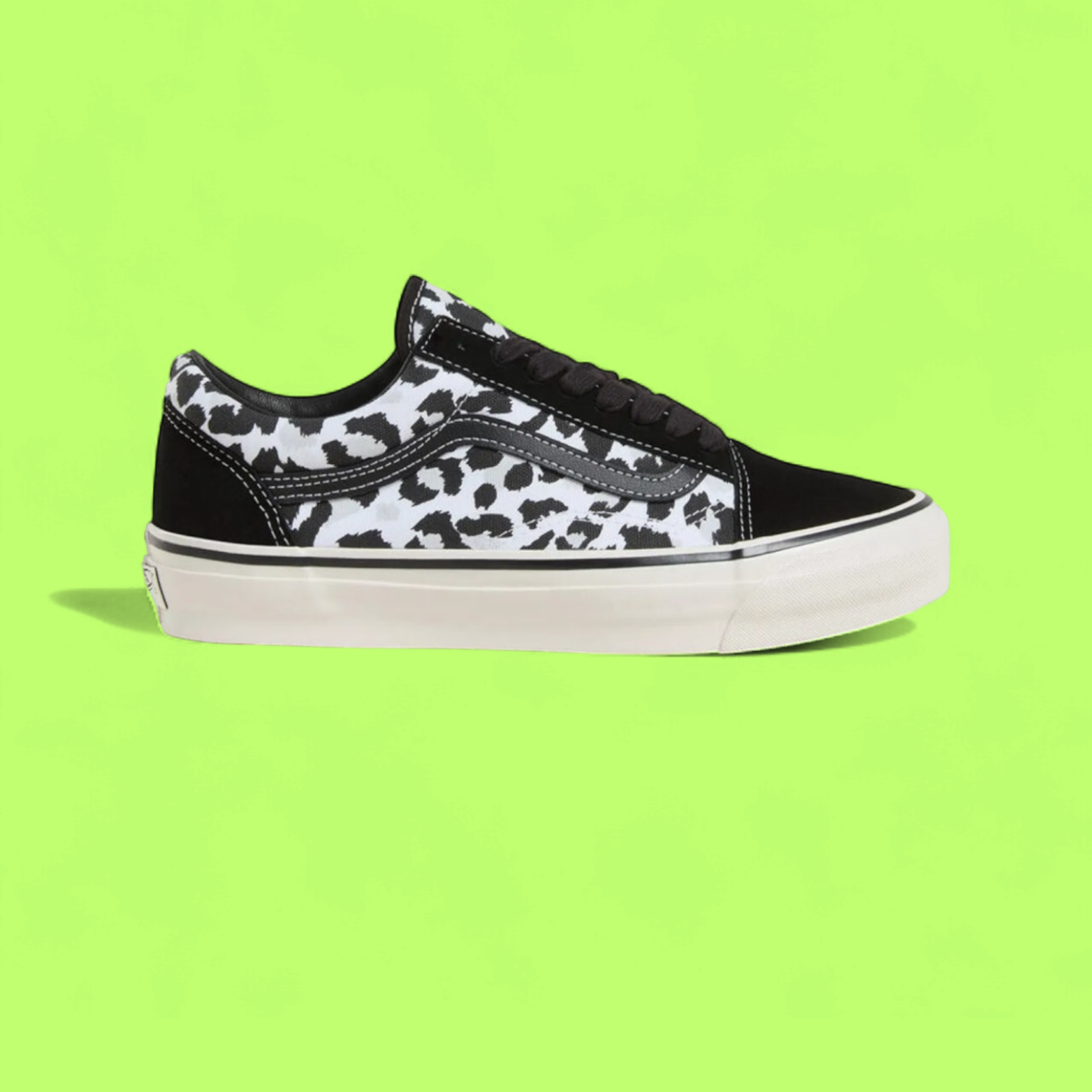 VANS OLD SKOOL BLACK WHITE LEOPARD PRINT STREET STYLE CWCD