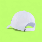 CLASSIC WHITE BASEBALL CAP WITH MINIMALIST CLEAN STYLE