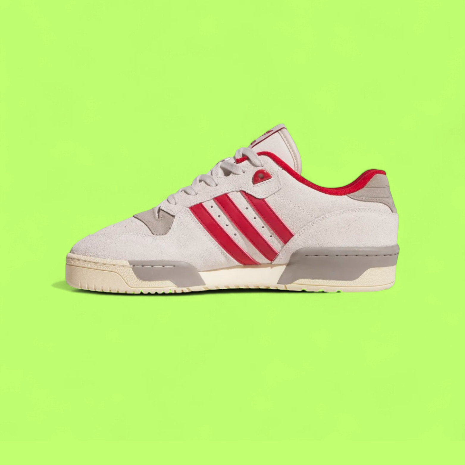 ADIDAS RIVALRY LOW MEN'S CREAM LEATHER RETRO BASKETBALL SNEAKERS