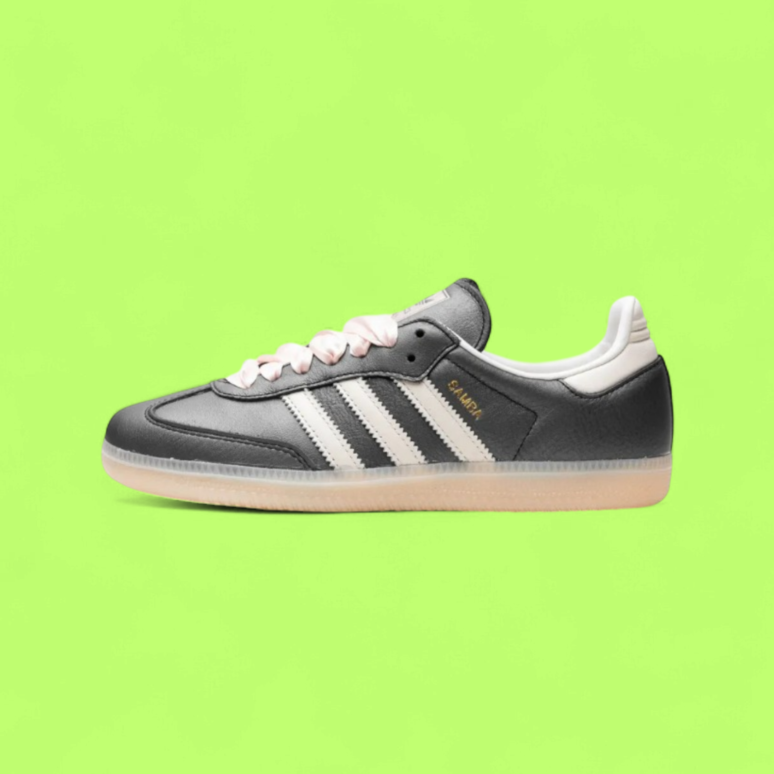 ADIDAS SAMBA OG WMNS “BLACK BEIGE PINK” CLASSIC LEATHER RETRO