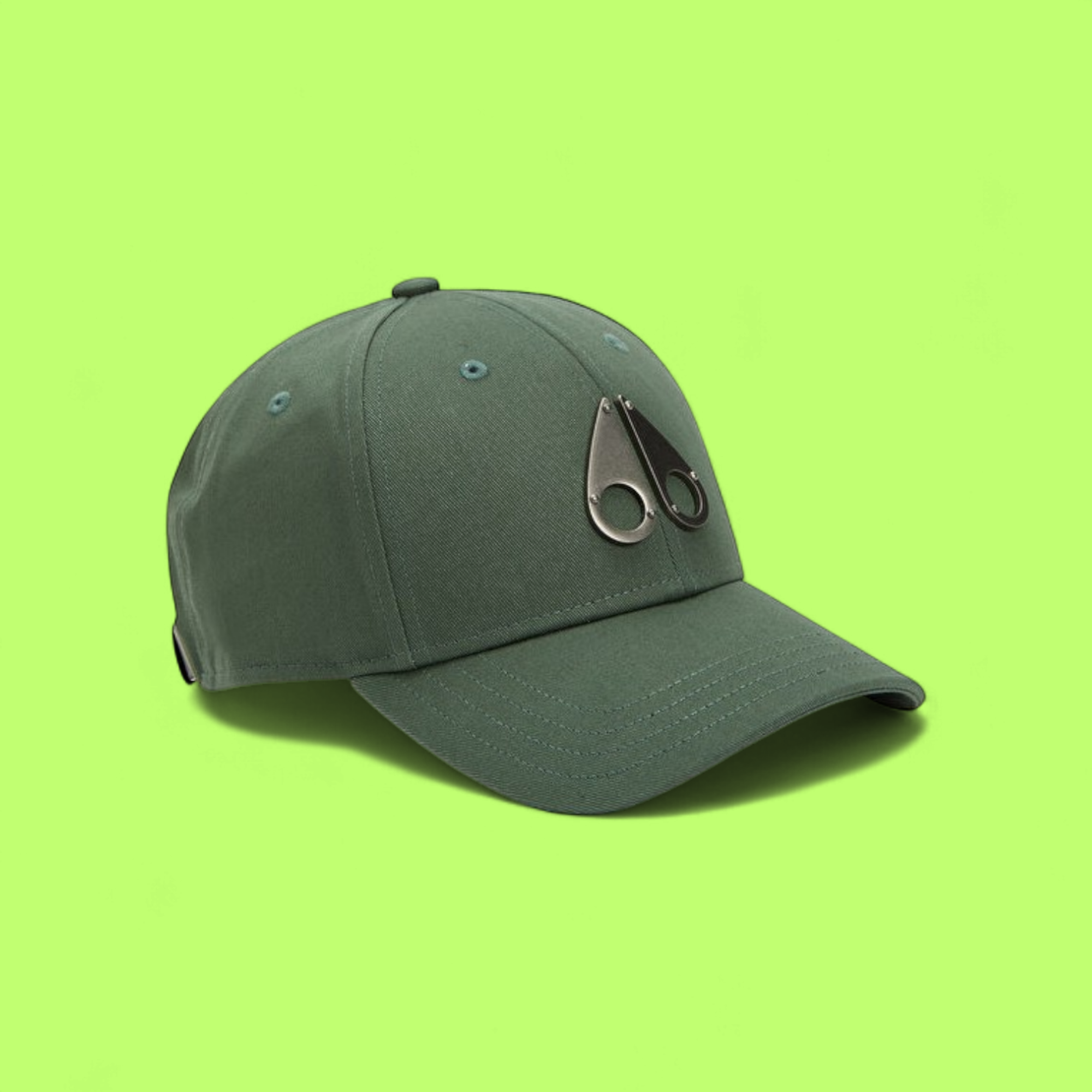 GREEN BASEBALL CAP WITH SILVER METAL EMBLEM STREET STYLE