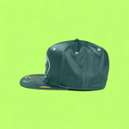 PHUKET ISLAND GREEN SNAPBACK HAT WITH EMBROIDERED DETAILS