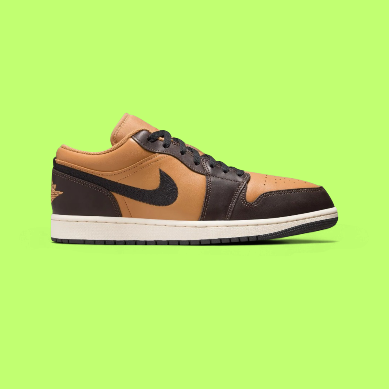 NIKE JORDAN AIR 1 LOW SE MEN'S YELLOW LEATHER RETRO