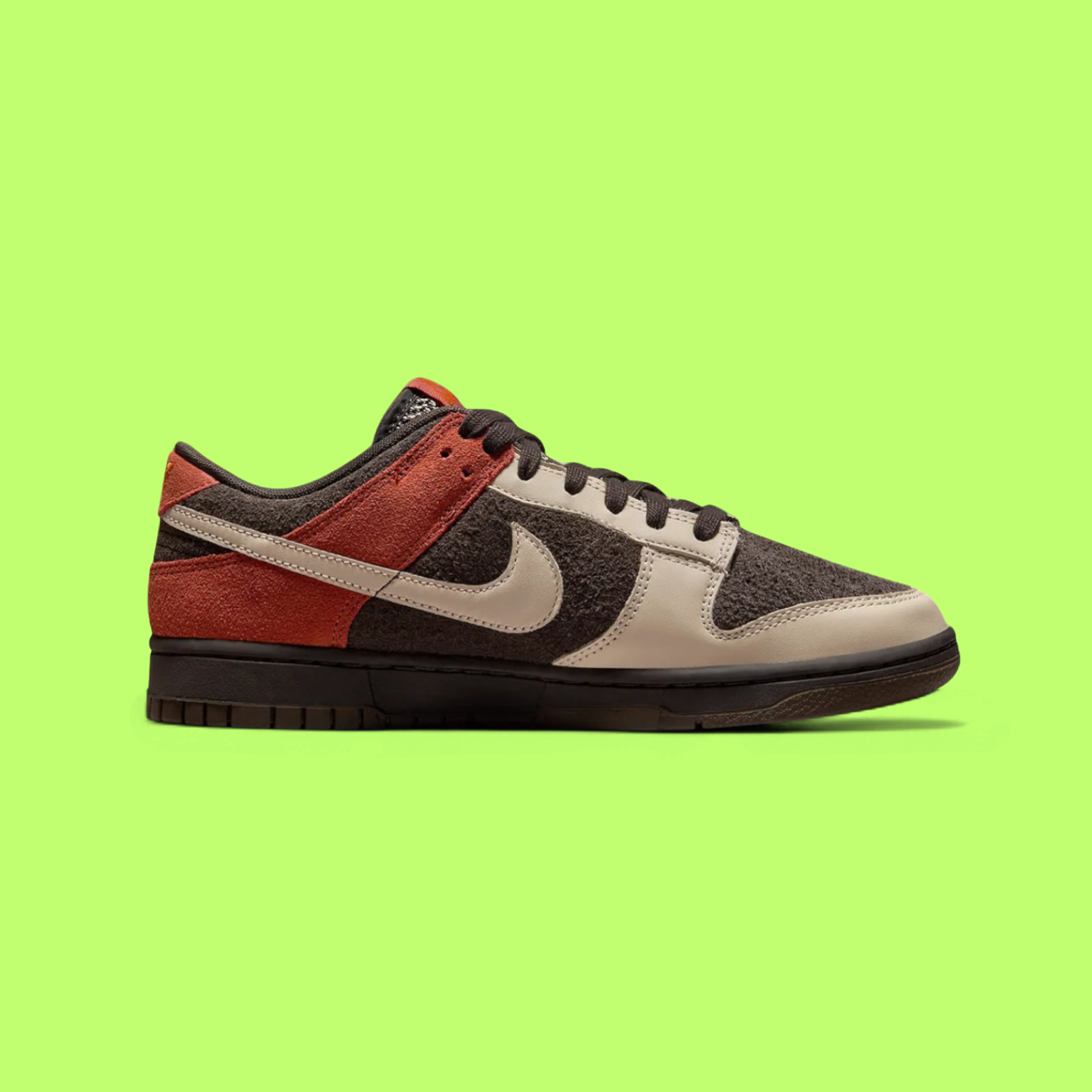 NIKE DUNK LOW VINTAGE RUST BROWN SUEDE TEXTURE FUSION EDITION