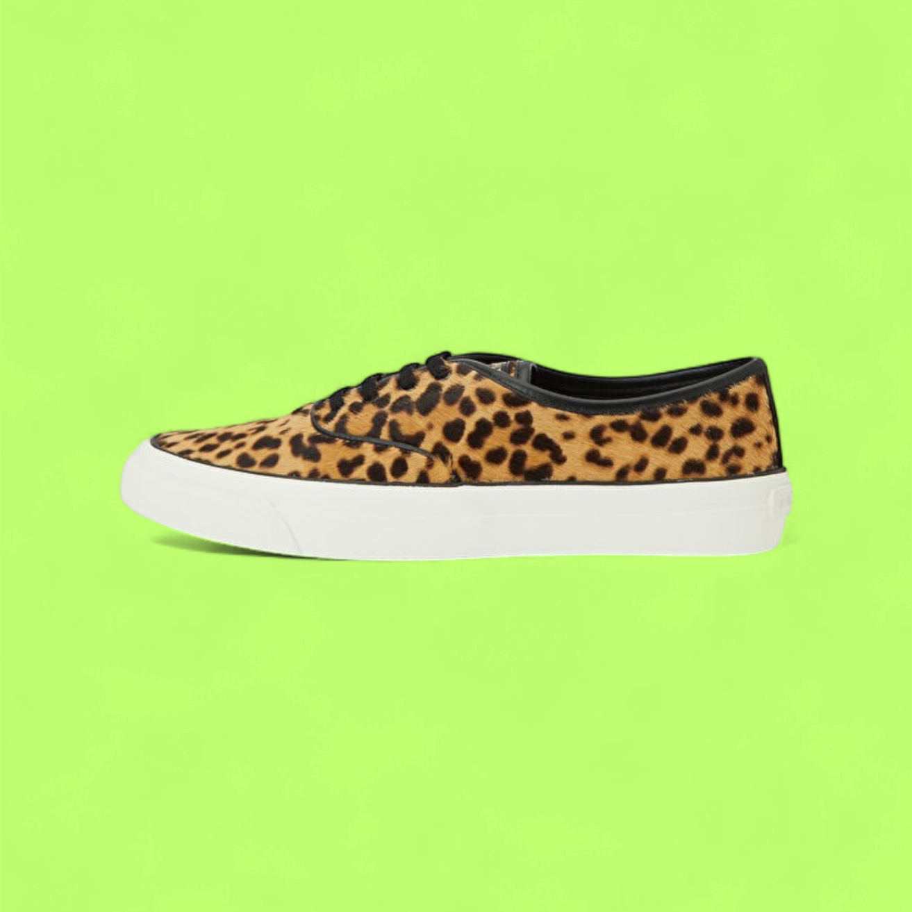 AQUAZZURA LOW TOP SNEAKERS WITH LEOPARD PRINT AND RUBBER SOLE