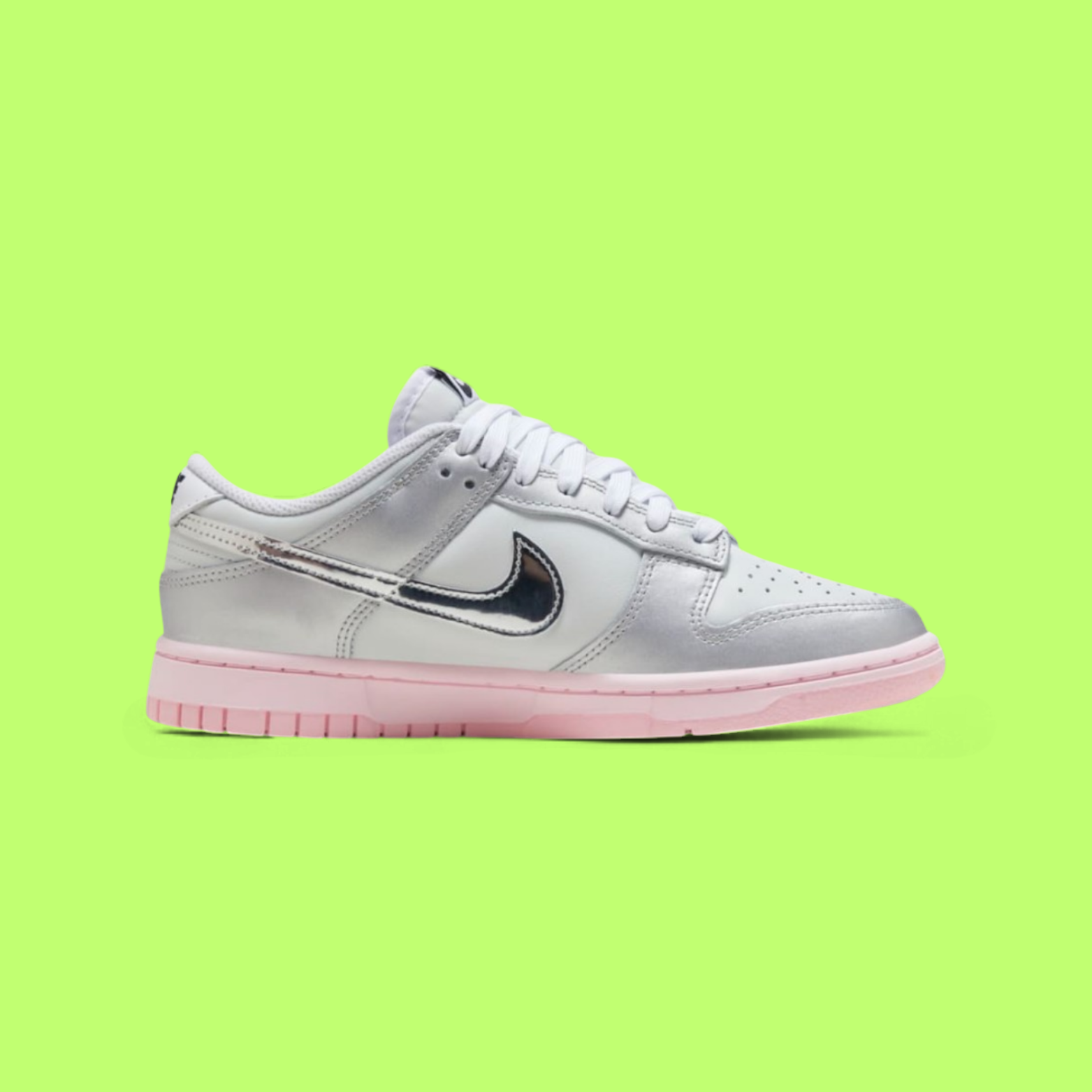 NIKE DUNK LOW LX “METALLIC SILVER PINK FOAM” PREMIUM WOMENS