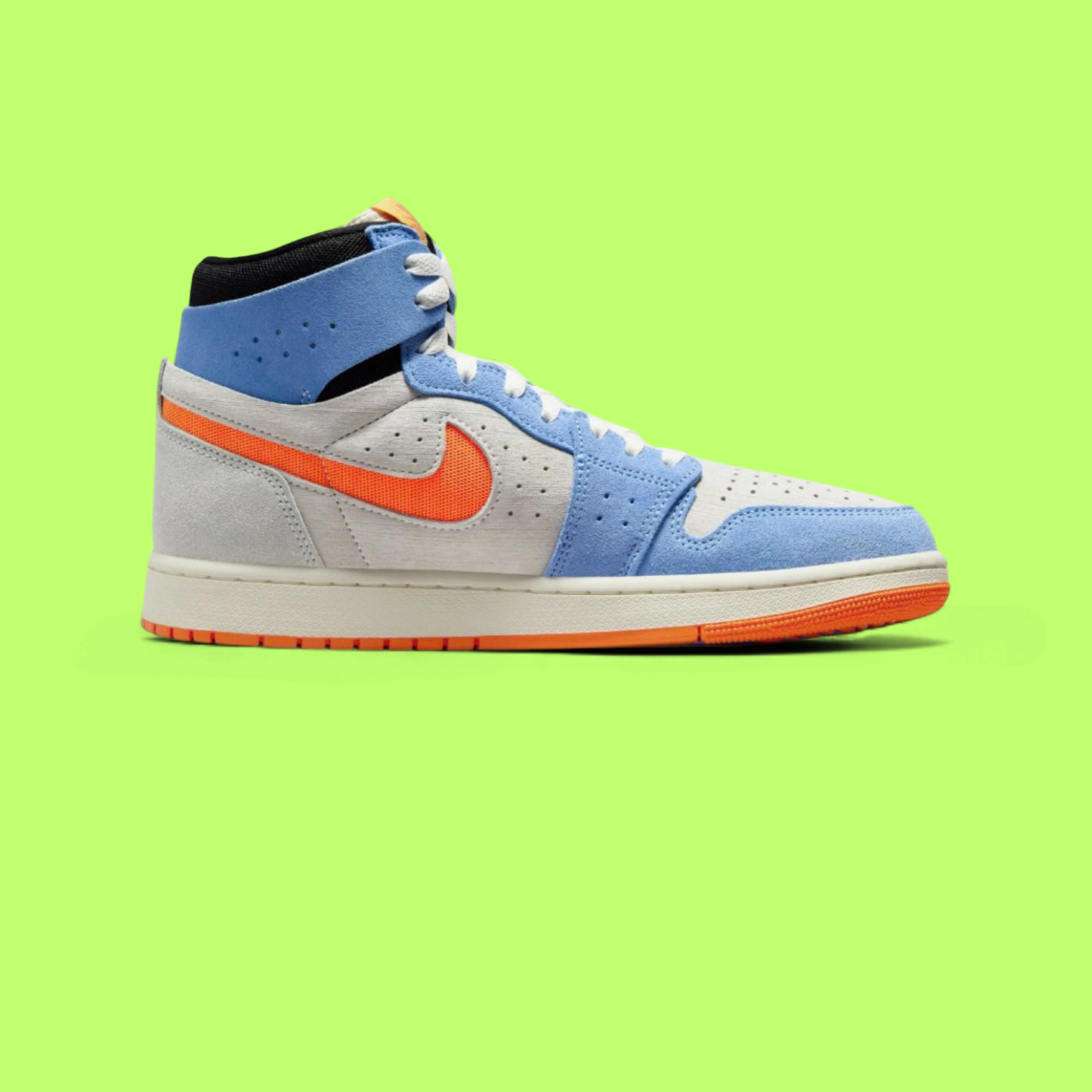 NIKE JORDAN AIR 1 HIGH ZOOM CMFT 2 MEN'S BLUE ORANGE SNEAKERS