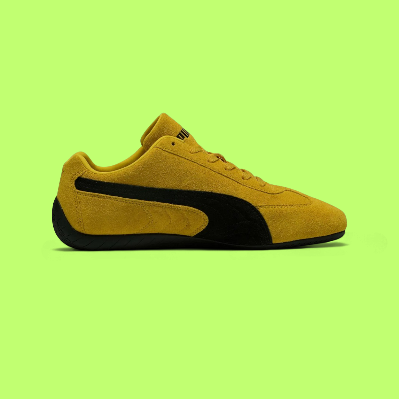 PUMA SPEEDCAT OG UNISEX YELLOW SUEDE MOTORSPORT STYLE SNEAKERS