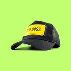 JOHN HATTER BLACK MESH BASEBALL CAP WITH THE BOSS PLATE