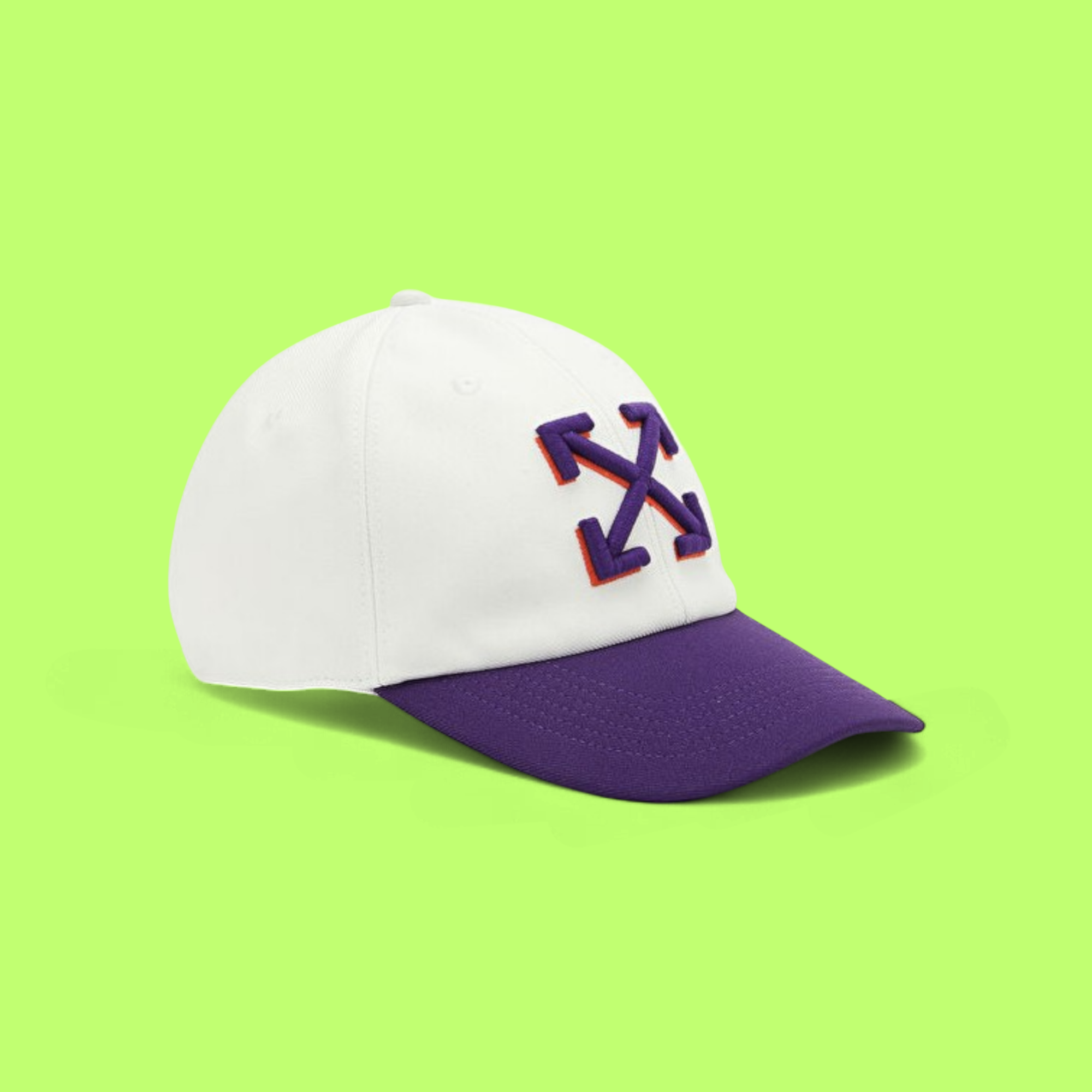 OFF-WHITE WHITE PURPLE CAP WITH ICONIC 3D EMBROIDERED ARROW