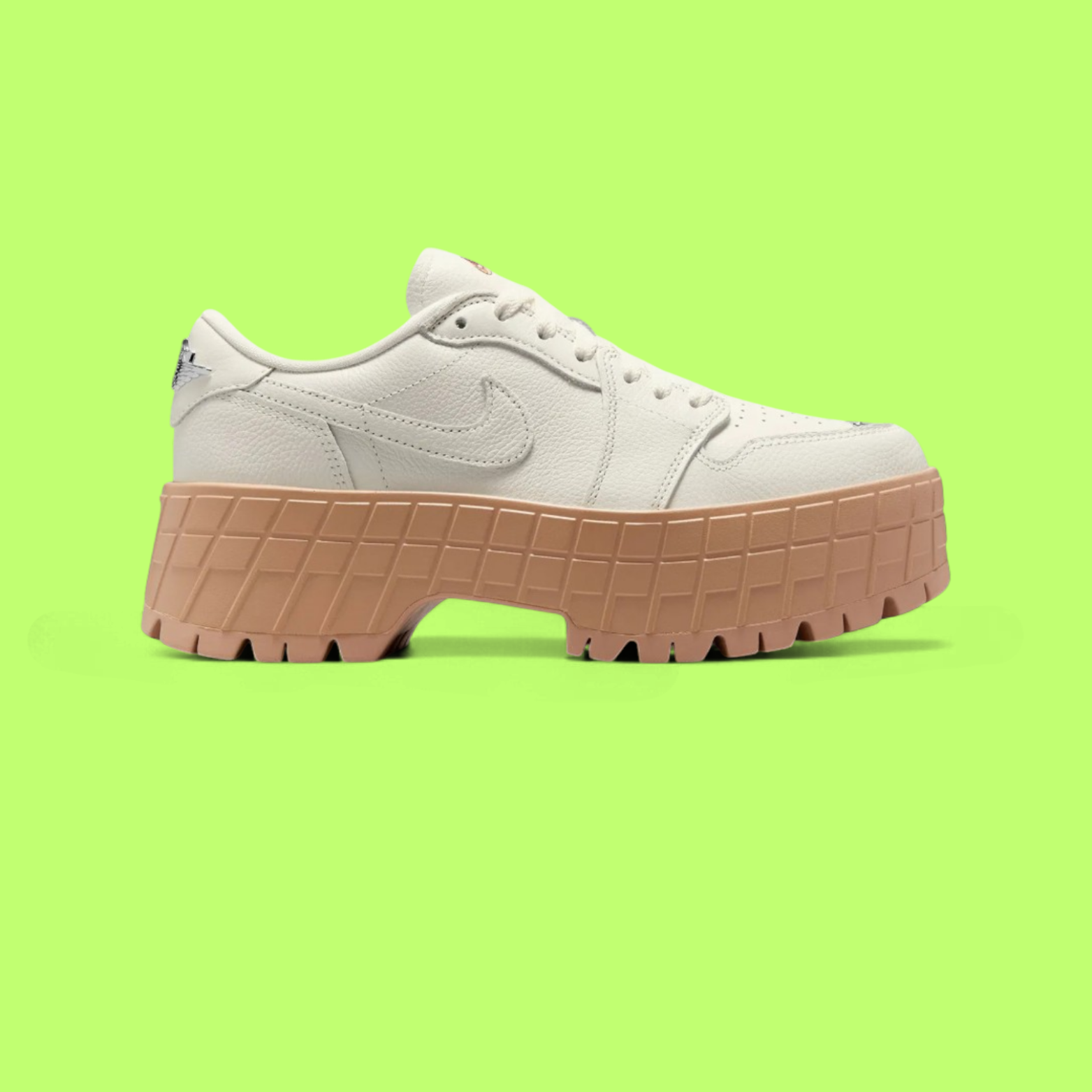 NIKE AIR JORDAN 1 LOW PLATFORM WHITE GUM SOLE CHUNKY STYLE