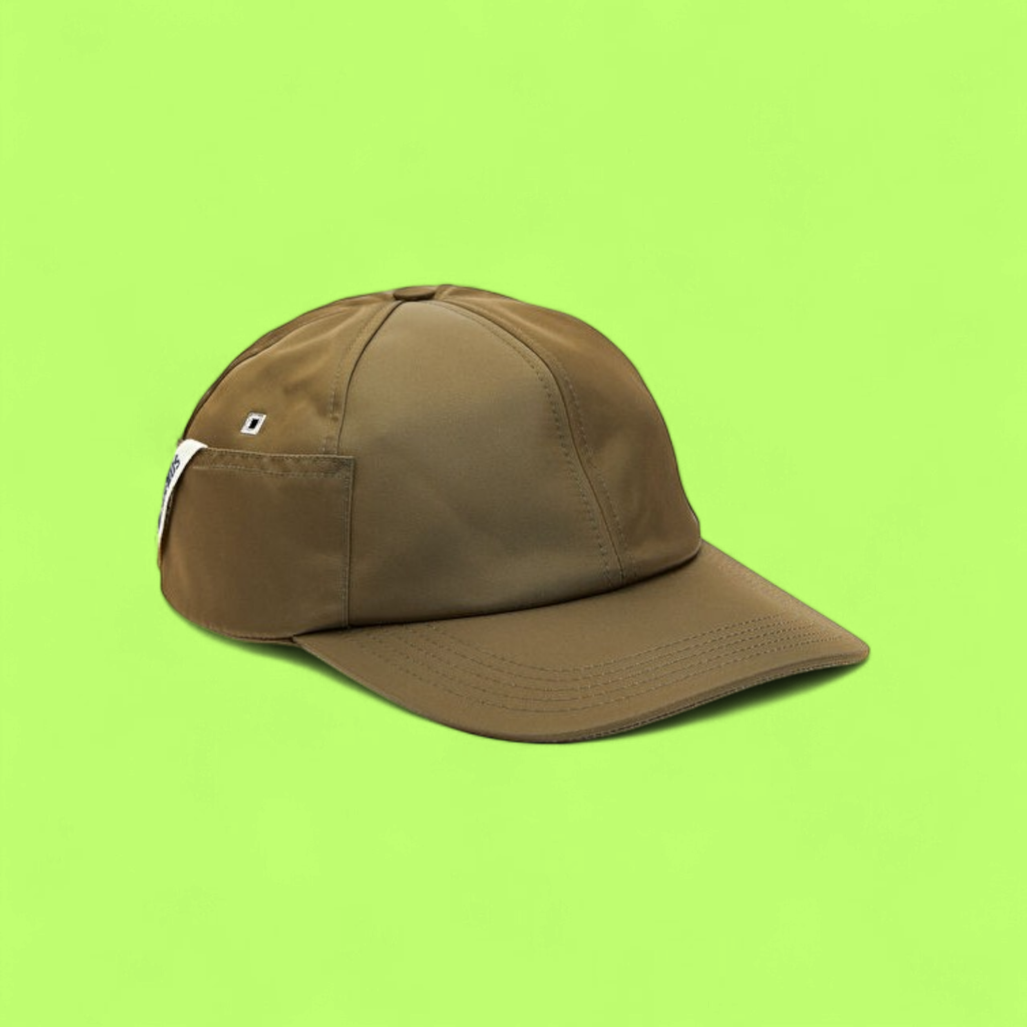 JACQUEMUS BROWN MINIMAL BASEBALL CAP WITH MODERN DESIGN