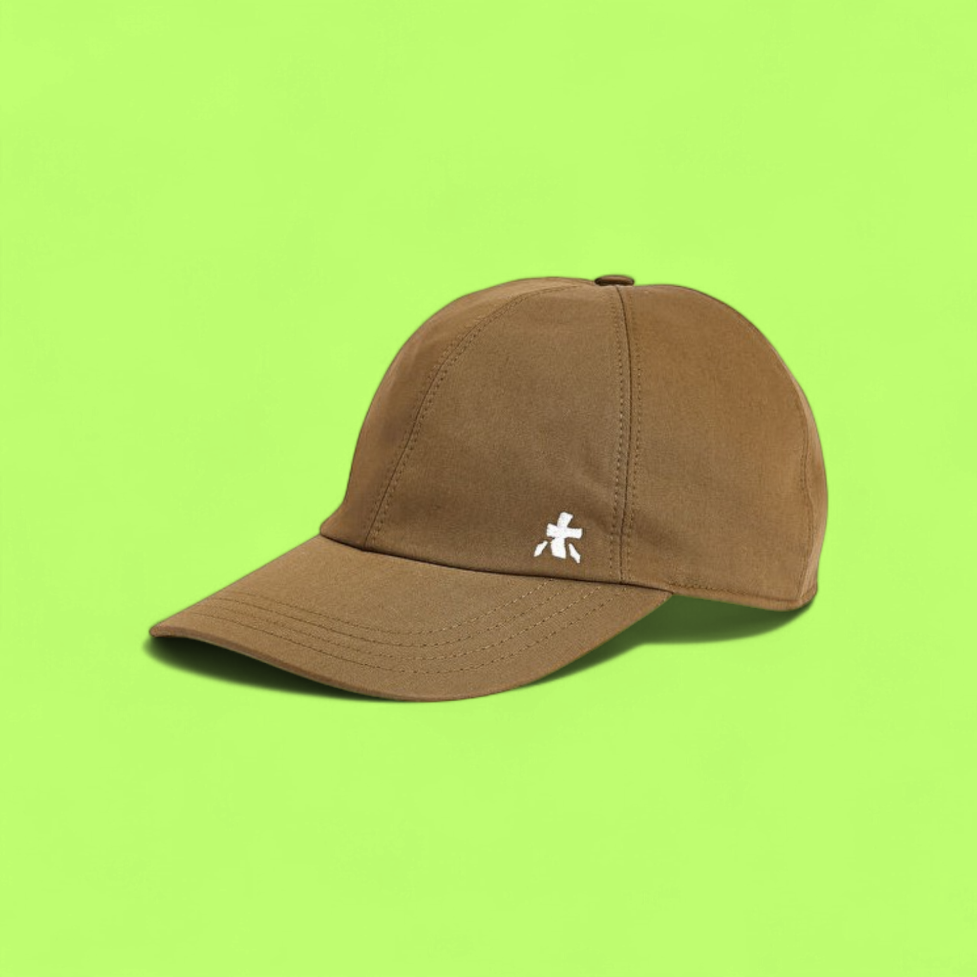 PREMIATA BROWN CAP WITH WHITE MINI EMBROIDERED LOGO
