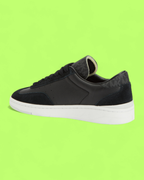 MICHAEL KORS BLACK LEATHER SUEDE PANEL LUXE SNEAKERS CWCD