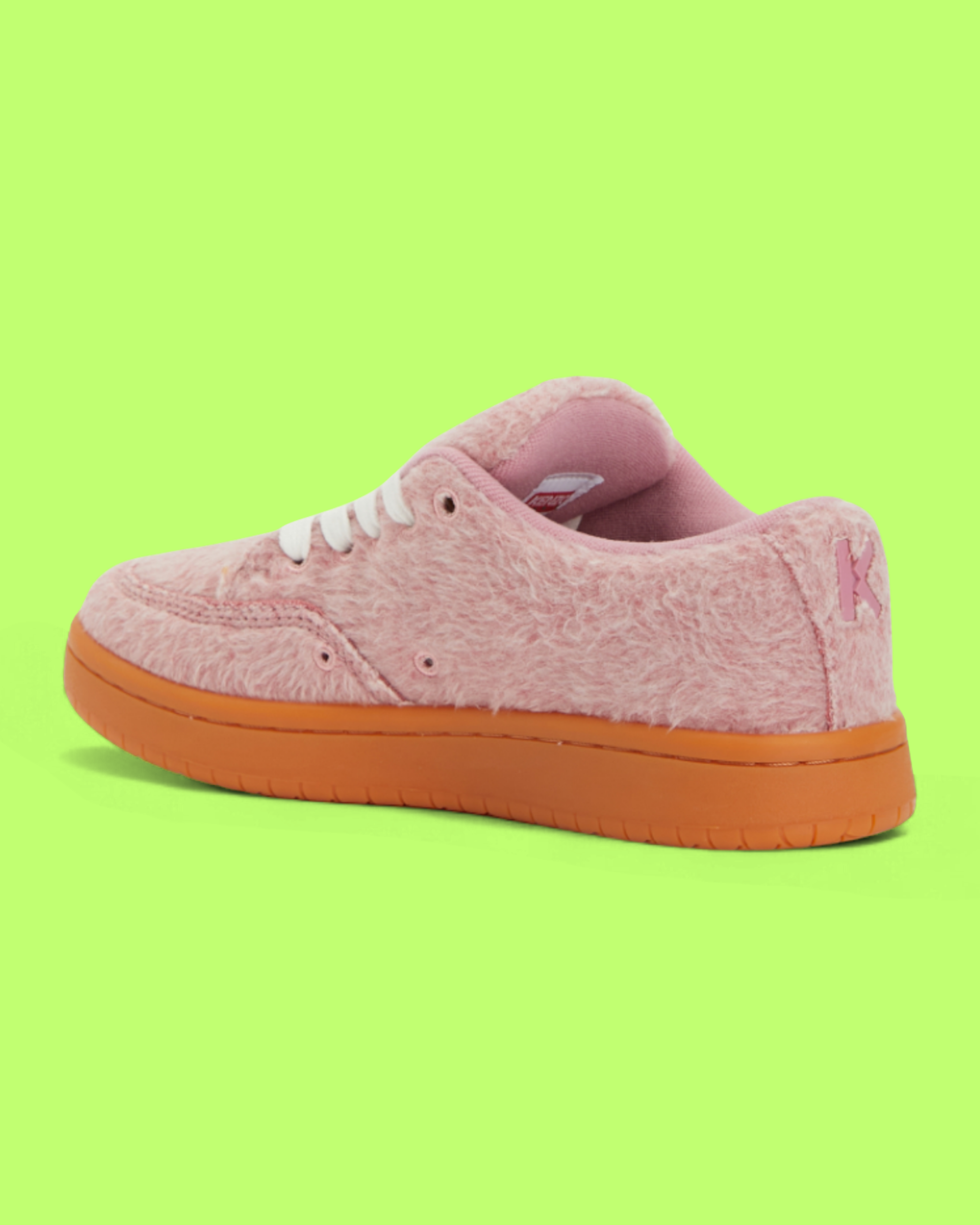 KENZO PINK FUZZY TEXTURE GUM SOLE LIMITED EDITION SNEAKERS