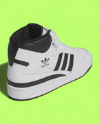 ADIDAS FORUM MID WHITE BLACK RETRO BASKETBALL SNEAKERS CWCD