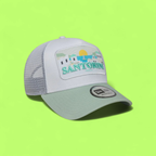 NEW ERA SANTORINI TRUCKER WHITE MINT ADJUSTABLE CAP