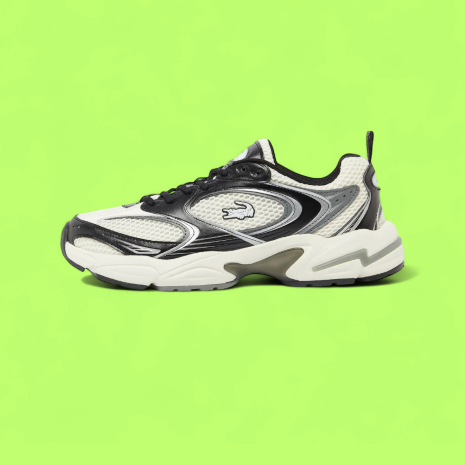LACOSTE STORM 96 2K MEN'S BEIGE SUEDE AND MESH RETRO