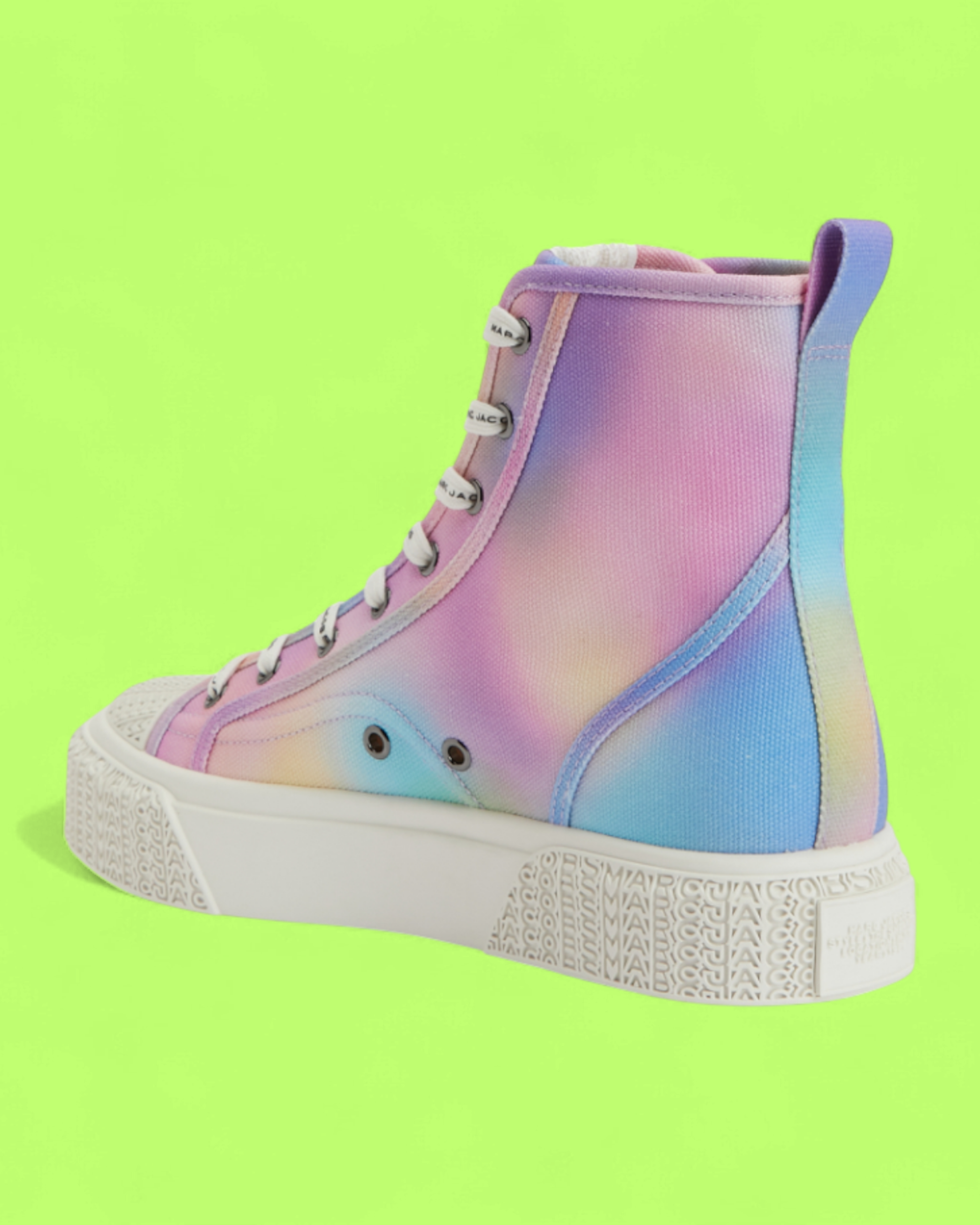 MARC JACOBS HIGH TOP RAINBOW PASTEL CANVAS SNEAKER CWCD