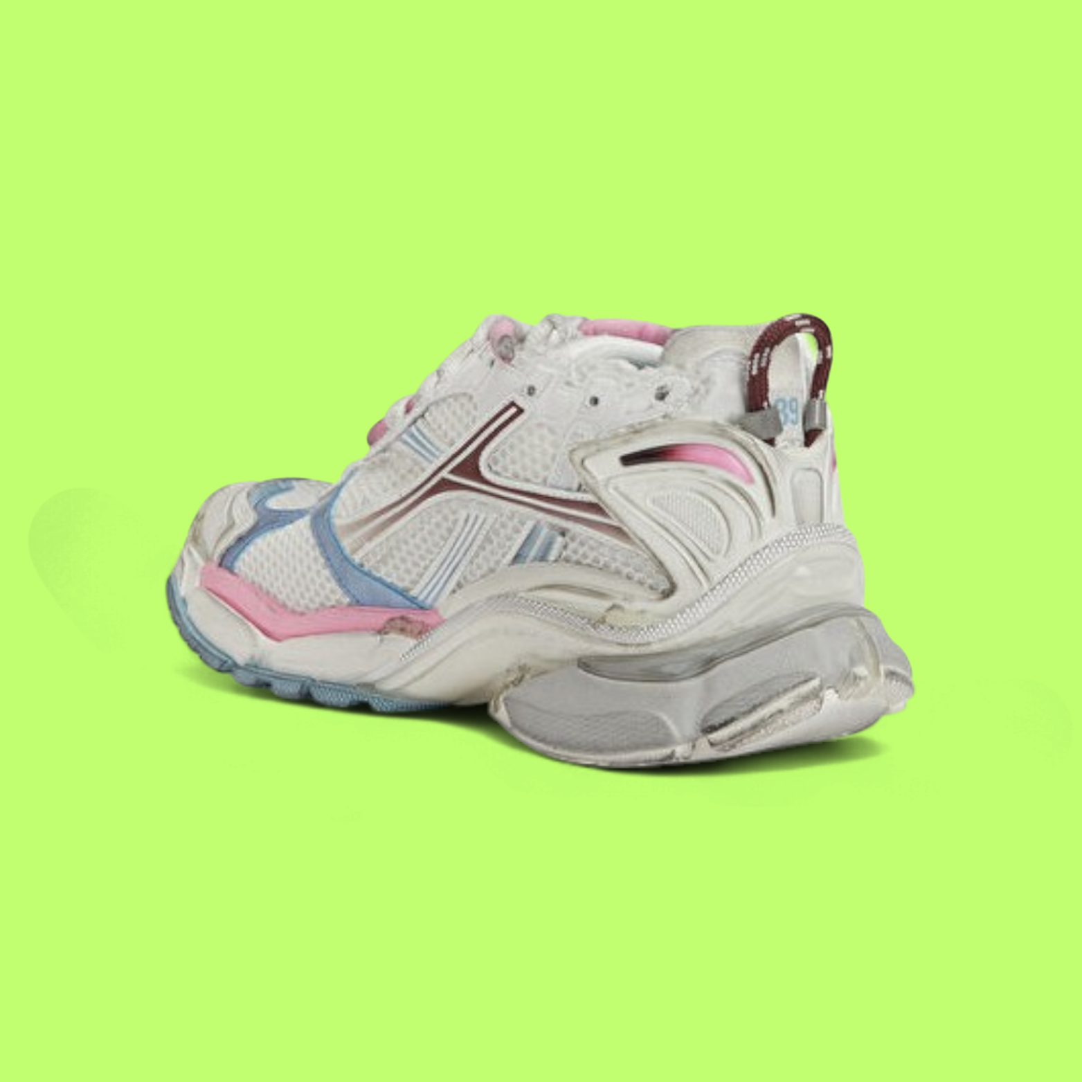 BALENCIAGA RUNNER SNEAKERS WITH DISTRESSED EFFECT AND MULTI PANEL