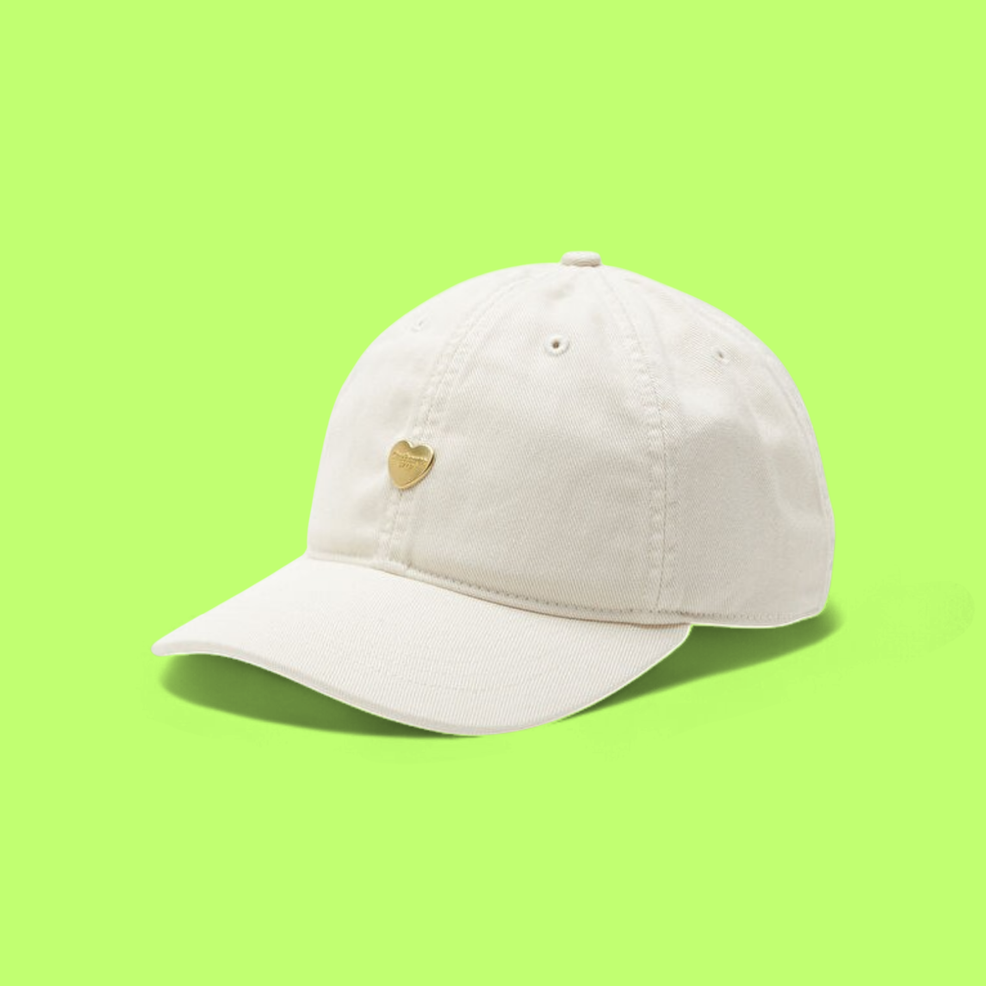 KREM ALTIN DETAYLI KALP NAKIŞLI STREETSTYLE BASEBALL CAP CWCD