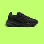 PUMA RS SURGE UNISEX BLACK MESH AND LEATHER CASUAL SPORT SNEAKERS