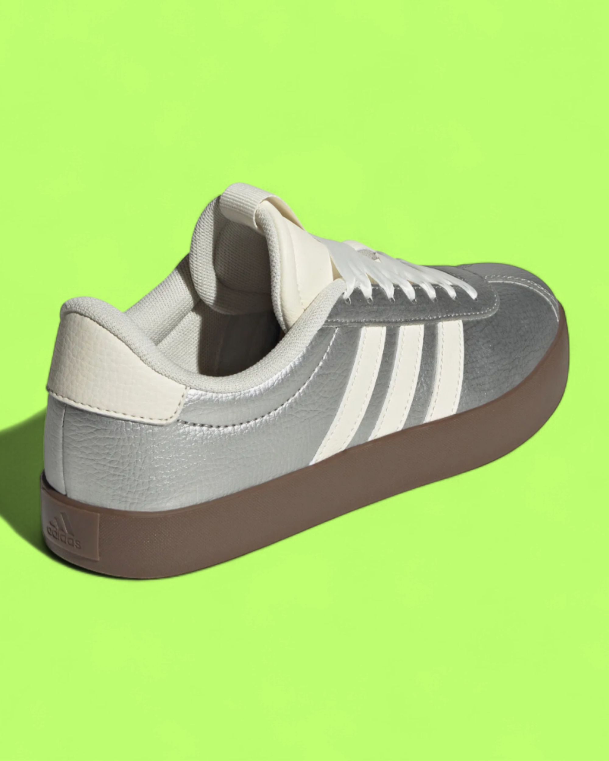ADIDAS VL COURT 3.0 SILVER METALLIC WHITE CASUAL RETRO SNEAKERS