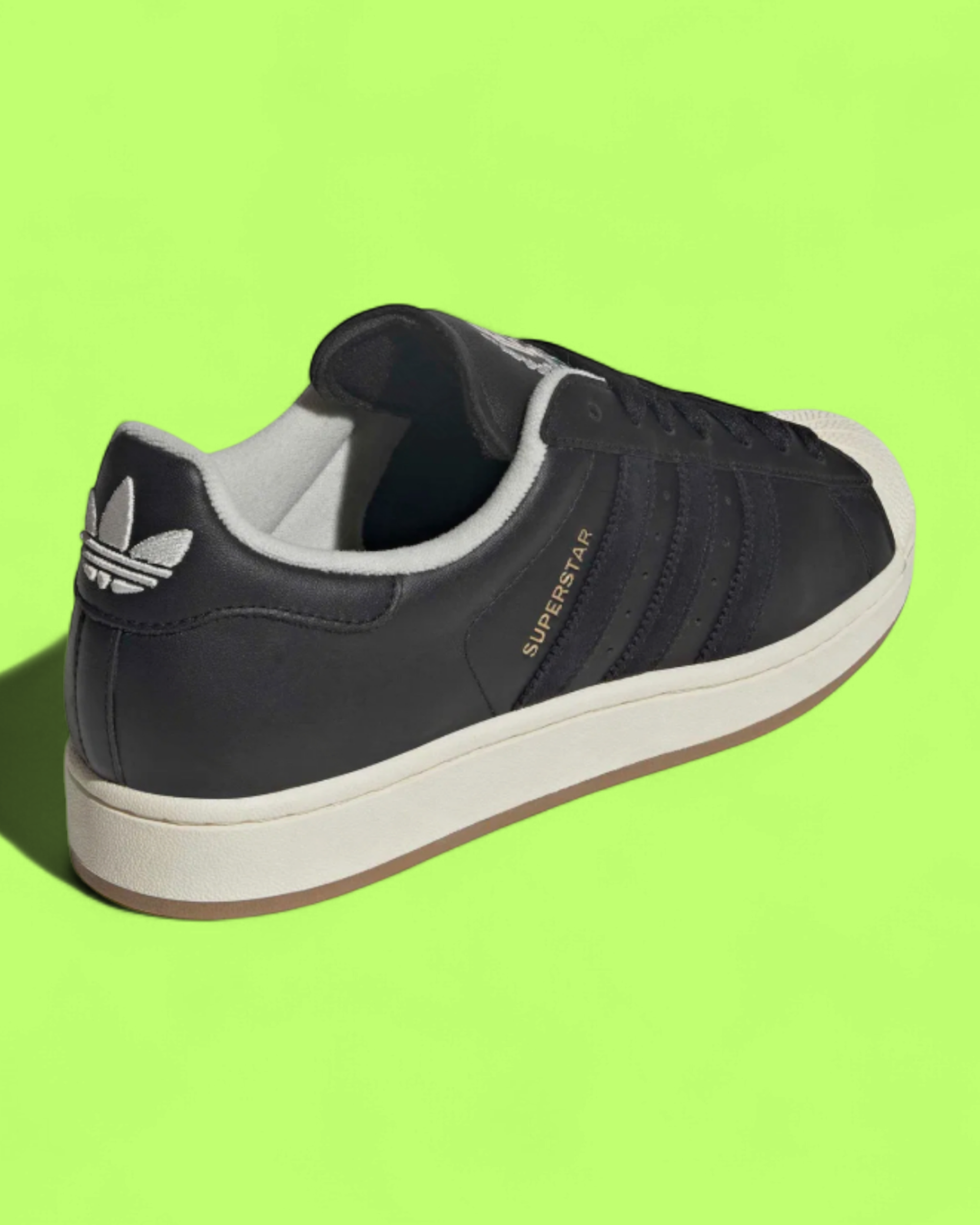ADIDAS SUPERSTAR BLACK WHITE LEATHER CLASSIC SHELL TOE SNEAKER