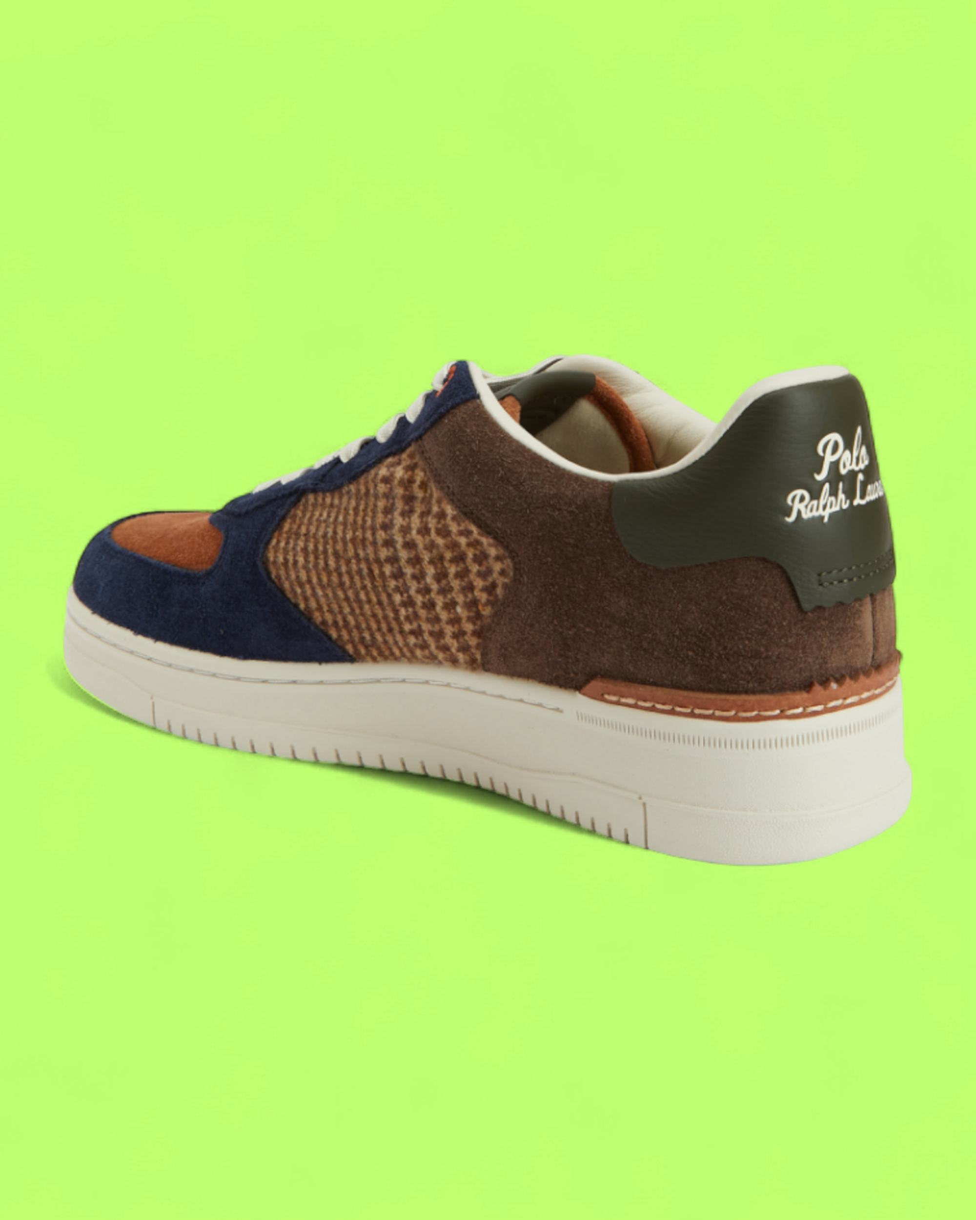 POLO RALPH LAUREN MULTICOLOR SUEDE HOUNDSTOOTH CASUAL SHOES