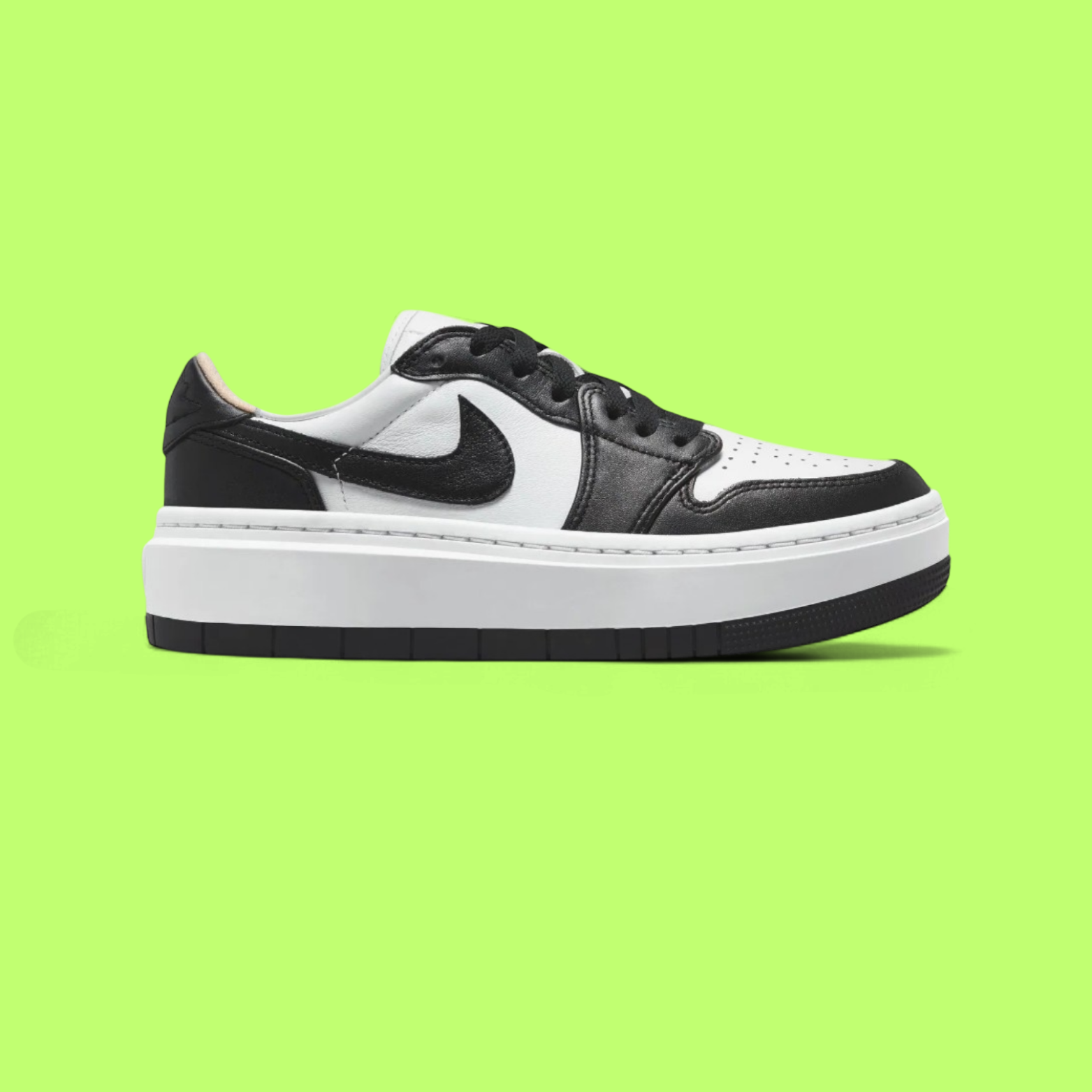NIKE AIR JORDAN 1 LOW PLATFORM BLACK WHITE PANDA RETRO STYLE