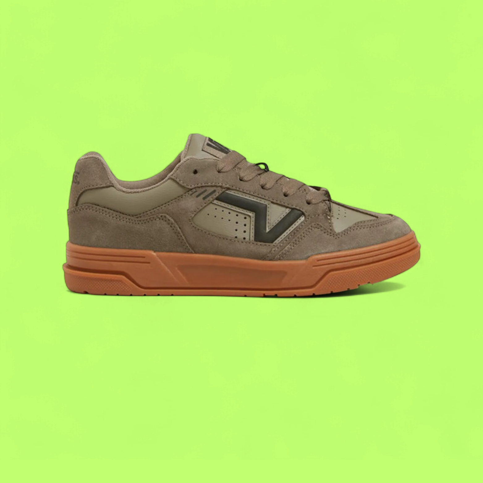 VANS BROWN GUM SOLE SUEDE RETRO STYLE SKATE SHOES CWCD