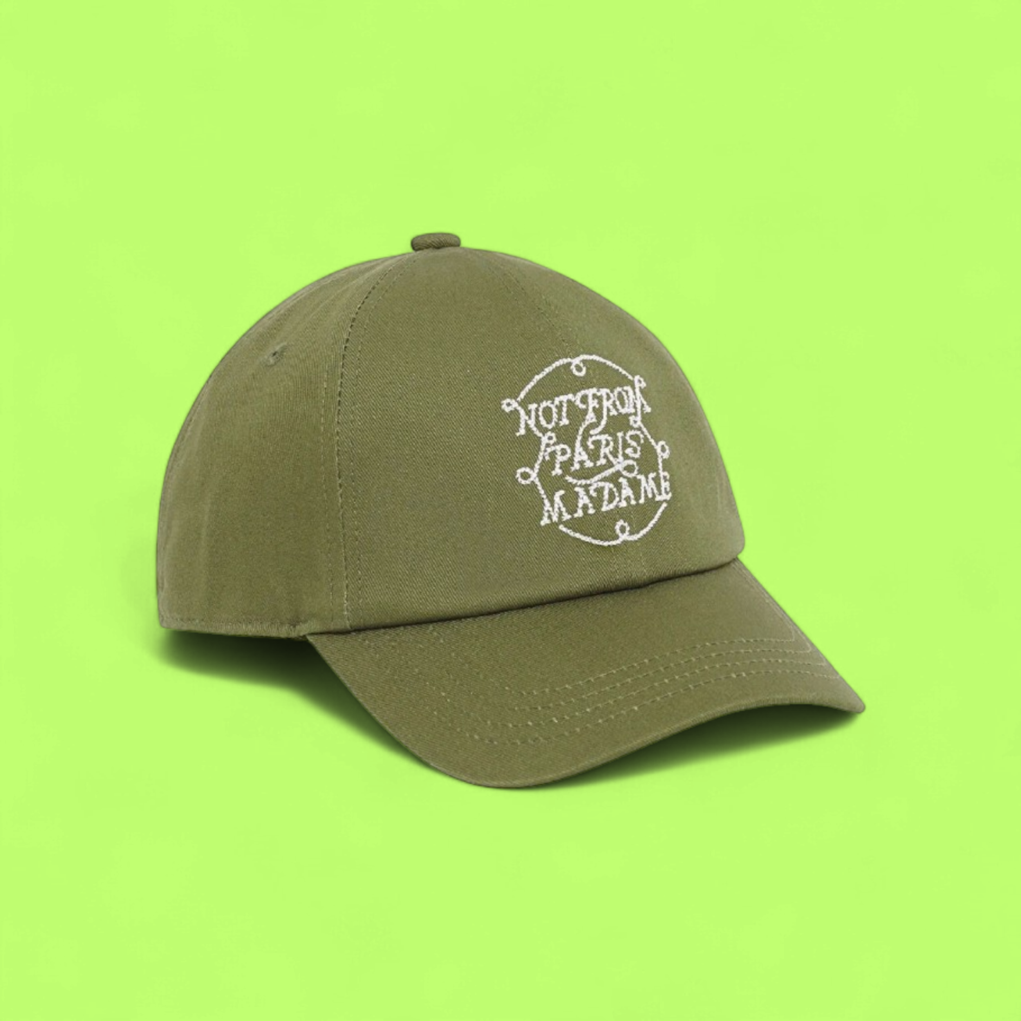 DROLE DE MONSIEUR PARIS MADAME BASEBALL CAP IN KHAKI CWCD