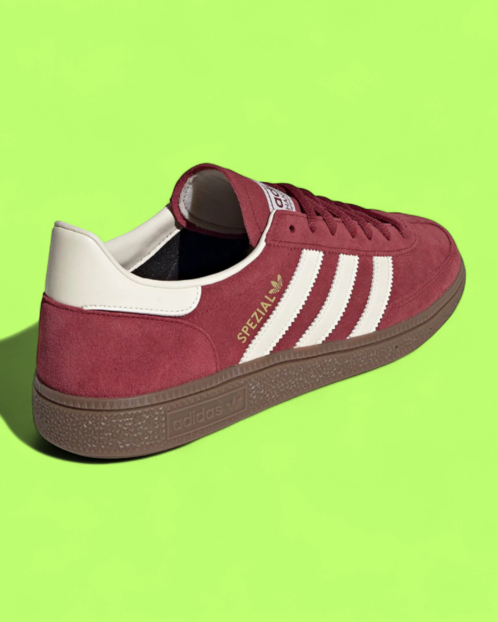 ADIDAS HANDBALL SPEZIAL BURGUNDY WHITE RETRO SUEDE CASUAL SHOES