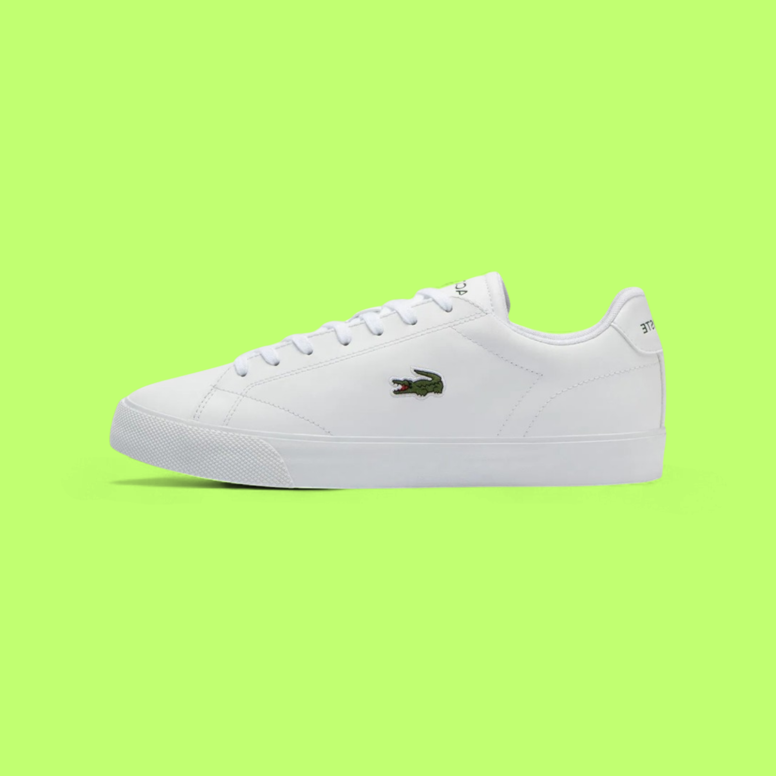 LACOSTE LEROND PRO SET MEN'S WHITE LEATHER MINIMAL CASUAL SNEAKERS