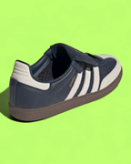 ADIDAS SAMBA OG NAVY WHITE RETRO CASUAL LEATHER GUM SNEAKERS