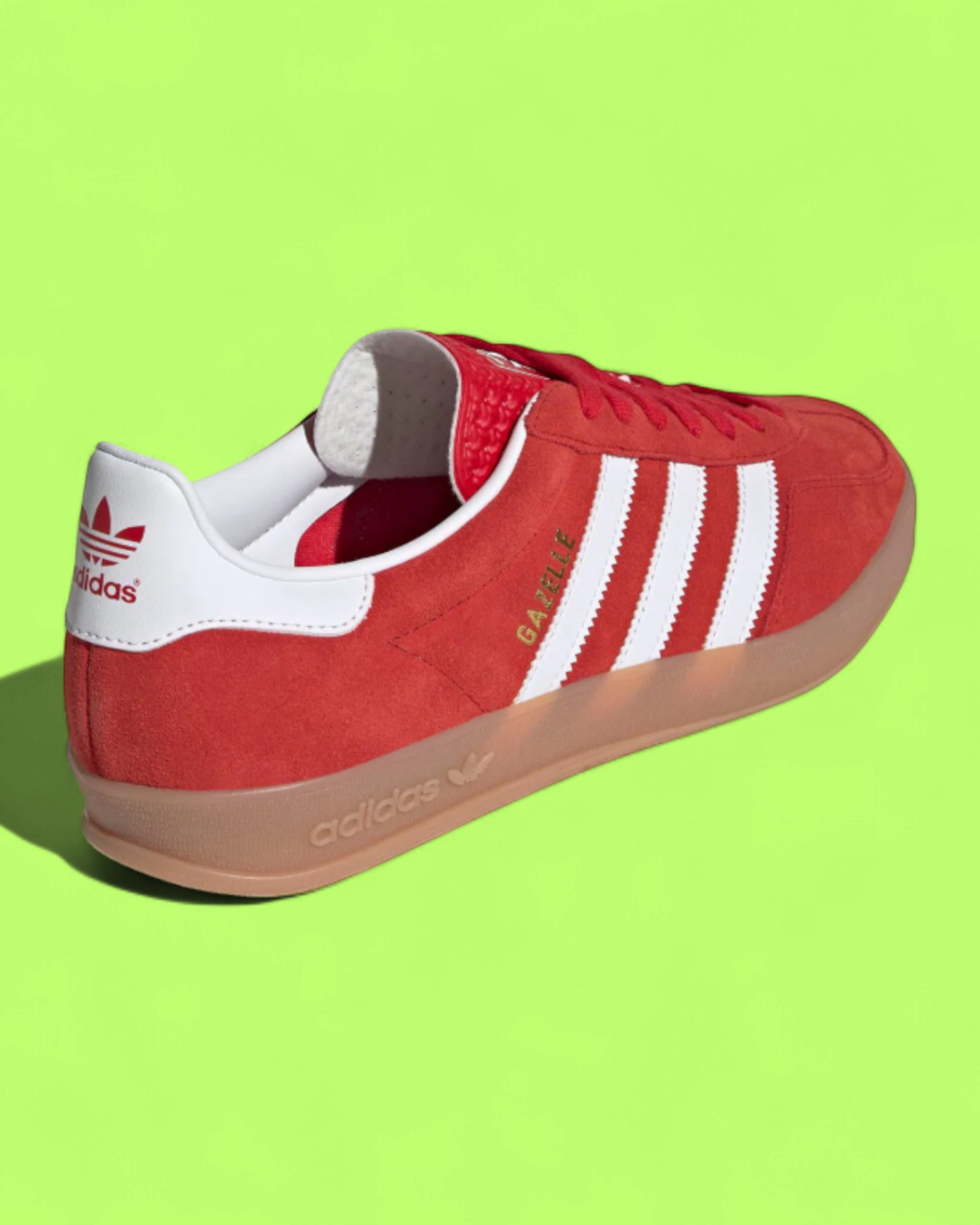 ADIDAS GAZELLE RED WHITE CLASSIC SUEDE RETRO SNEAKERS CWCD