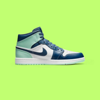 NIKE AIR JORDAN 1 MID MYSTIC BLUE NAVY MINT FOAM EDITION DROPZZ